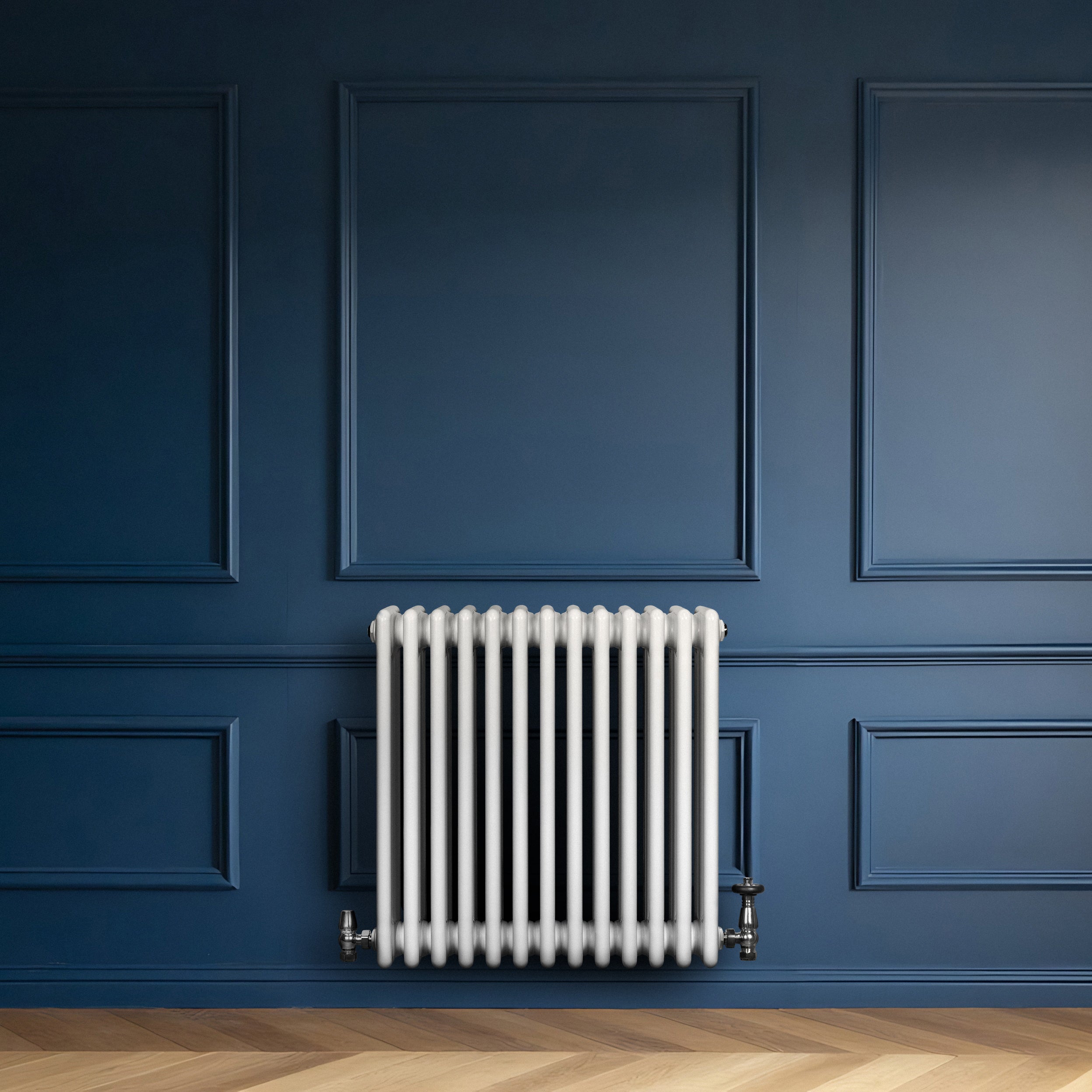 Q-Rax Radiatori Tradizionali 4 Colonne 600x605 Bianco Valvole