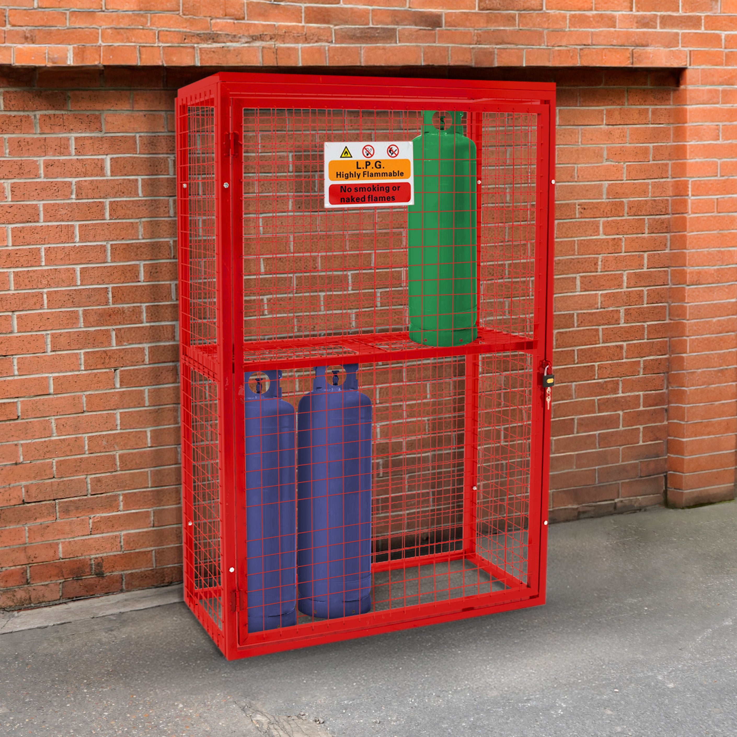 Q-Rax Gabbia Rete Pieghevole Bombole Gas 181x116x57cm