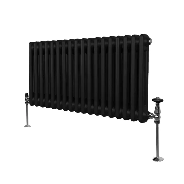 Q-Rax Radiatori Tradizionali 2 Colonne Termosifone Nero 300x832