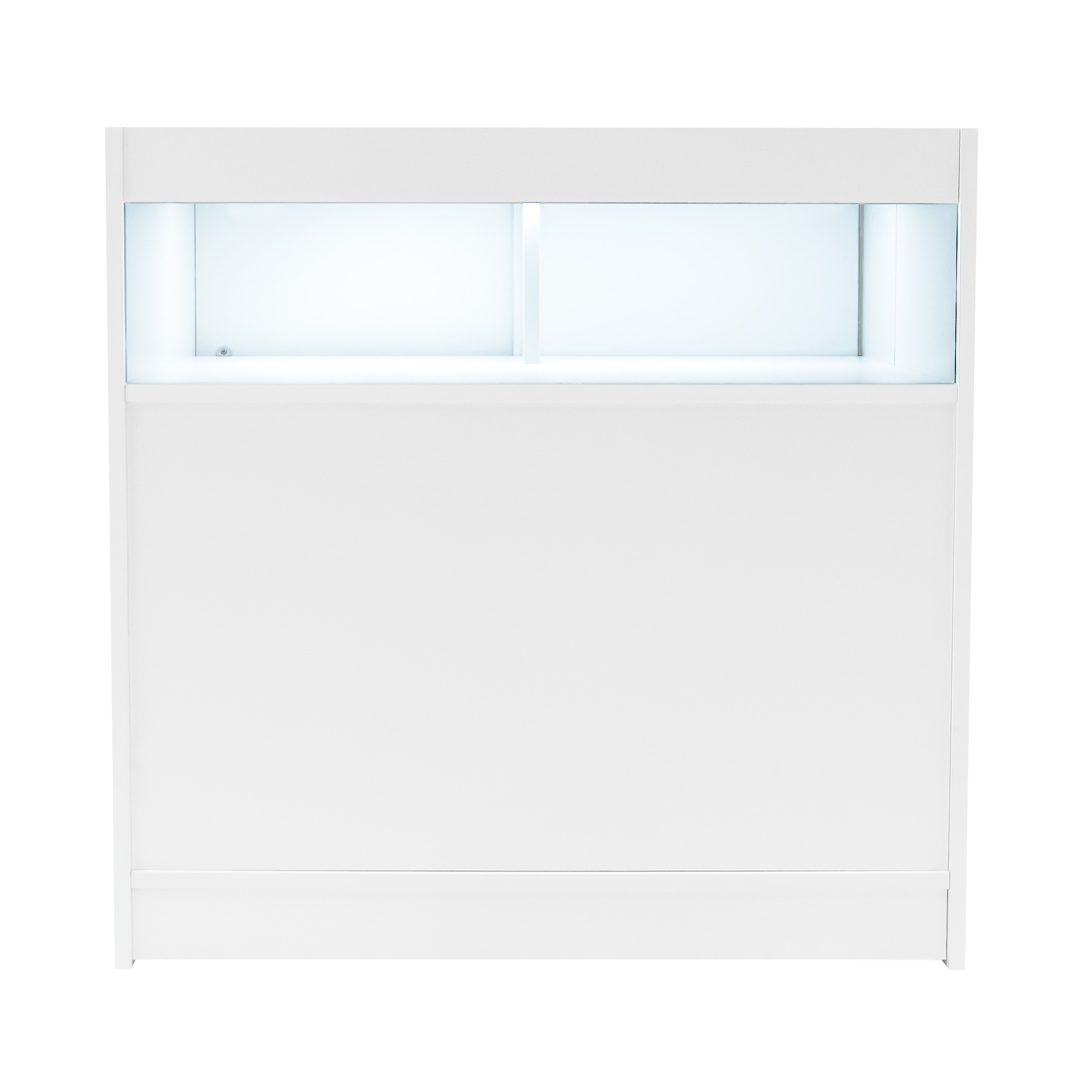 Q-Rax Luna LED CM60 TB60 2xB900 bancone negozio bianco