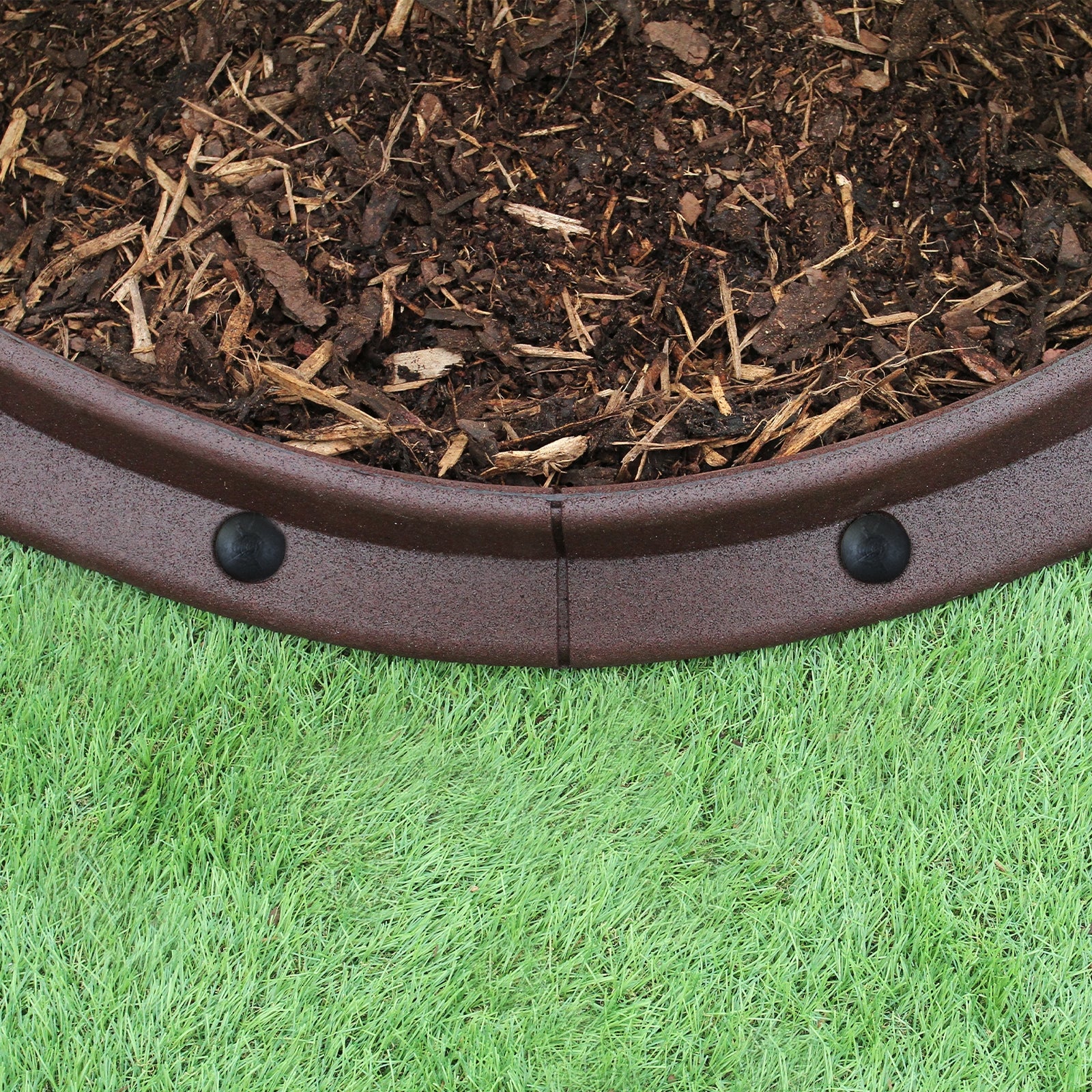 Q-Rax Deposito all'Aperto Bordatura Giardino Flessibile 1,2m Marrone 4pz