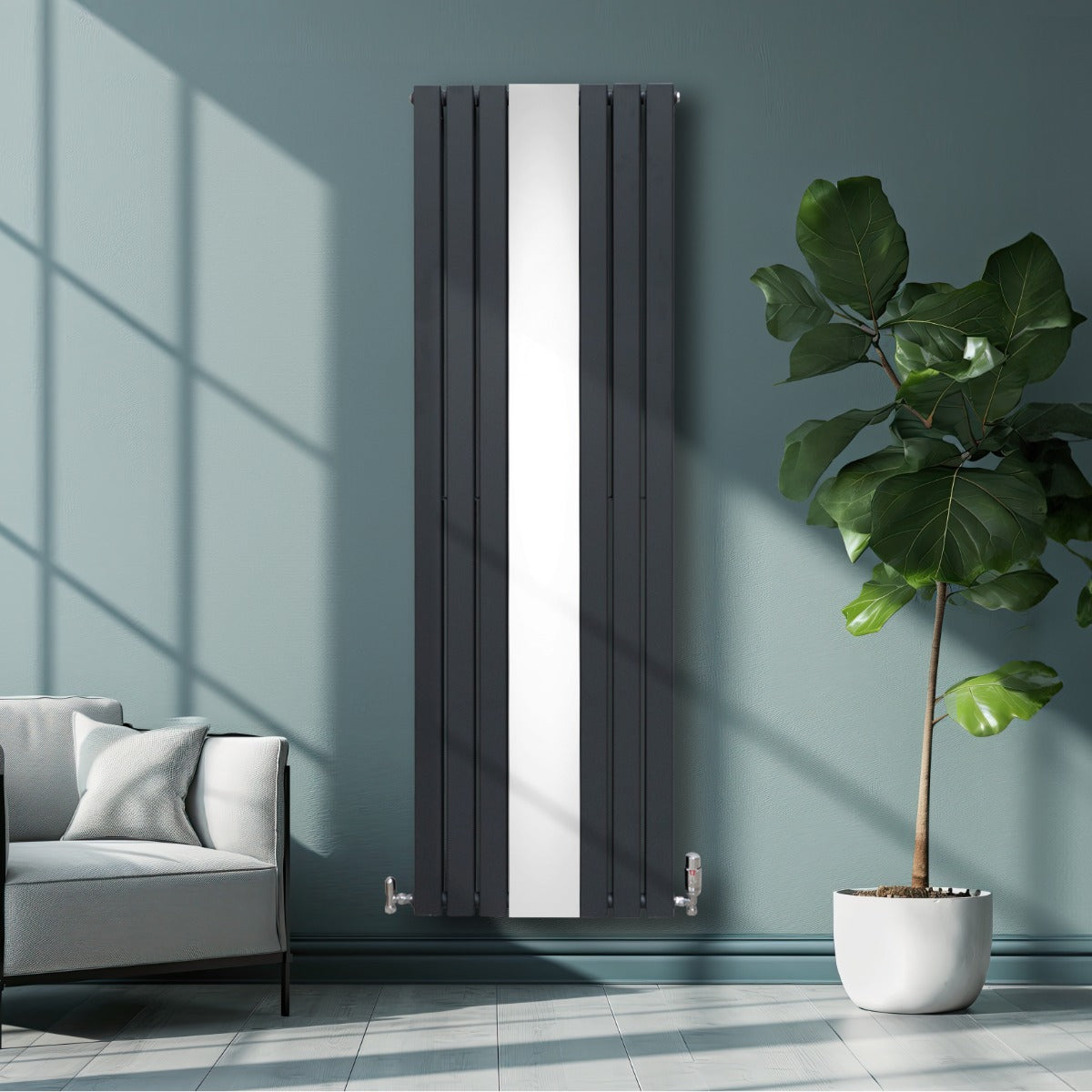 Q-Rax Pannelli Piatti Radiatore Specchio 1800x565 Antracite