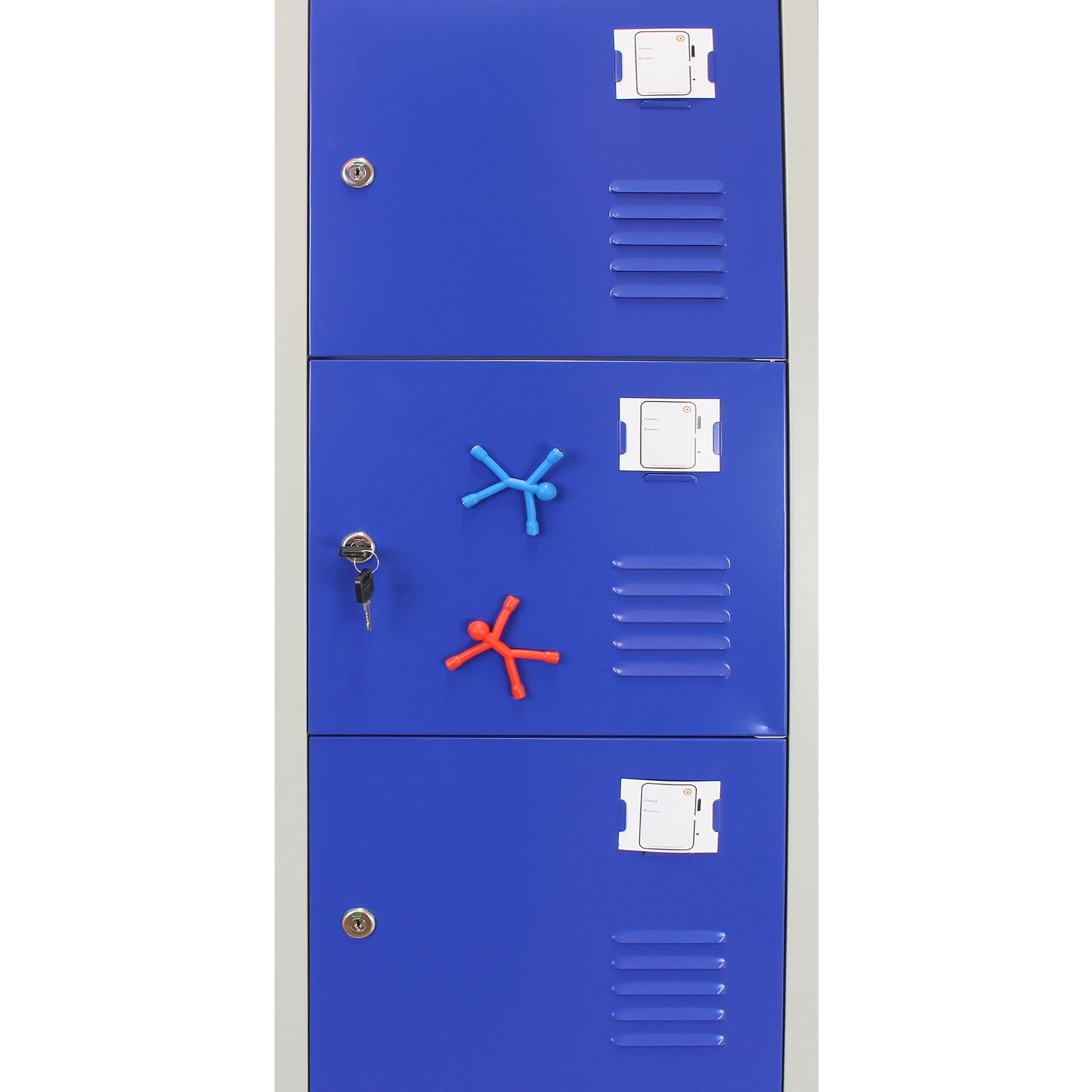 Q-Rax 3 Armadietti Metallo 6 Porte Blu 180cm