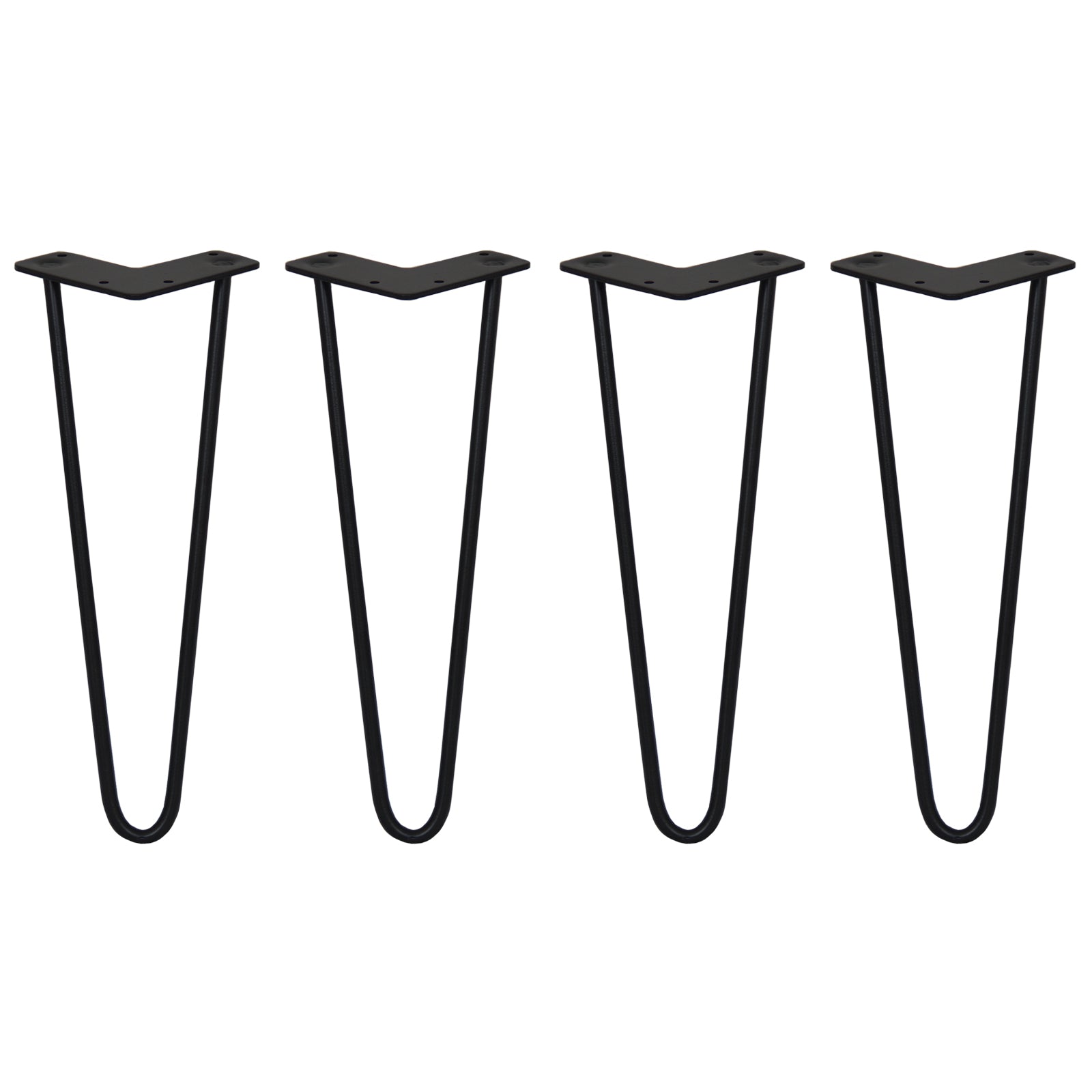 Q-Rax Gambe Per Tavoli 35.5cm 2 Rebbi 10mm gambe nero