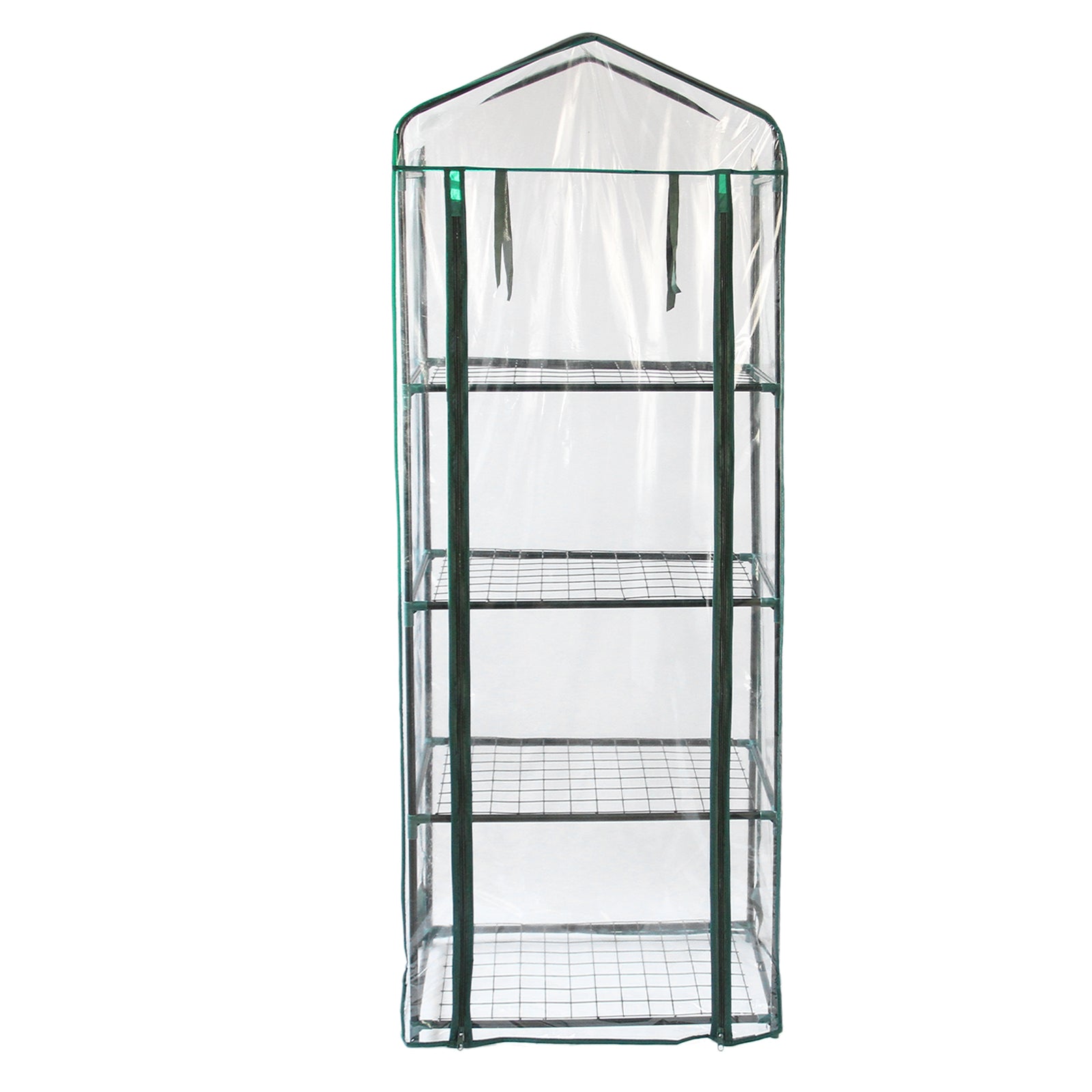 Q-Rax Mini Serra PVC 59x39x160 cm 4 Ripiani Verde