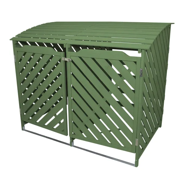 Q-Rax Copribidoni Doppio Legno Verde Salvia 2x240L
