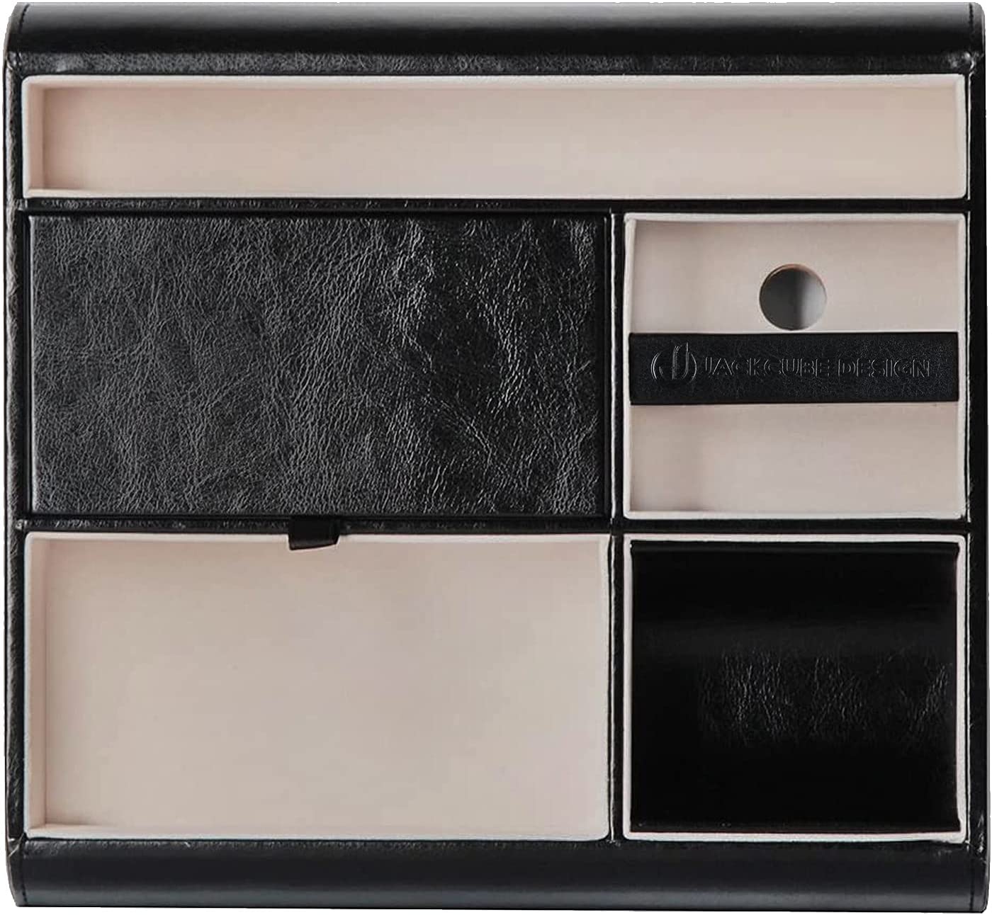 Jackcube Design Dressroom svuotatasche pelle nero 6 scomparti