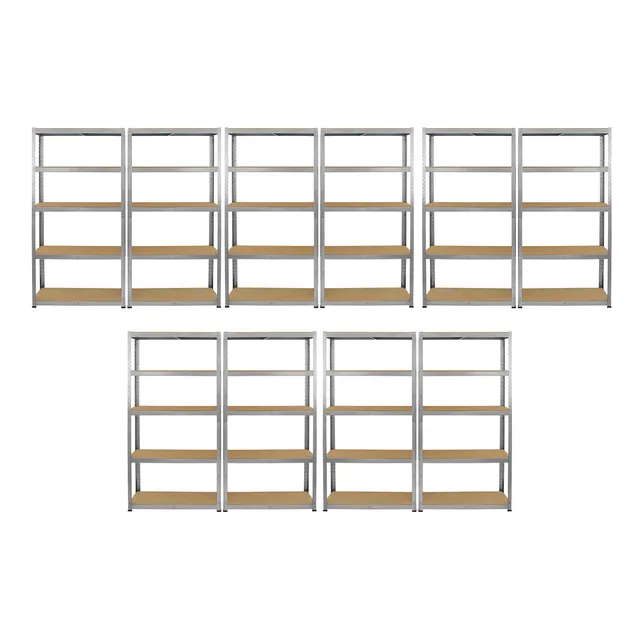 Q-Rax Galwix 90cm Scaffale Acciaio Grigio 10 Pezzi