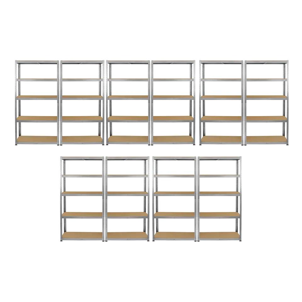 Q-Rax Galwix 90cm Scaffale Acciaio Grigio 10 Pezzi