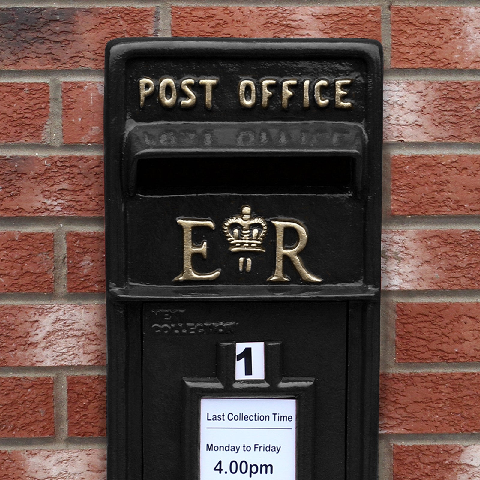 Q-Rax Cassetta Postale Britannica Nera buca lettere ghisa