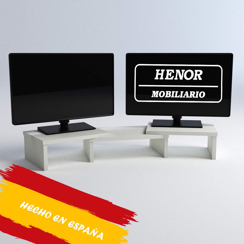 Henor Supporti Rialzanti Monitor Tv 96-104 cm rialzo schermo bianco