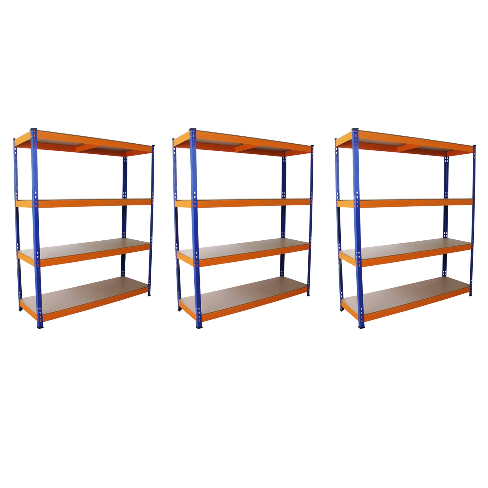 Q-Rax S-Rax 3 scaffali acciaio blu arancione 150 cm