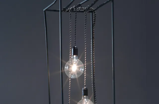 Siderio Lucille lampada da terra metallo luce calda