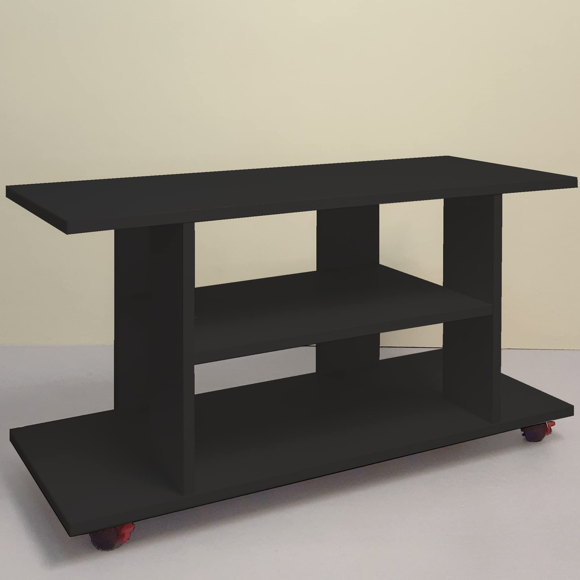 Henor Tavoli Ruote o Gambe Pilar Tavolo TV Grafite 110x40x65,5 cm