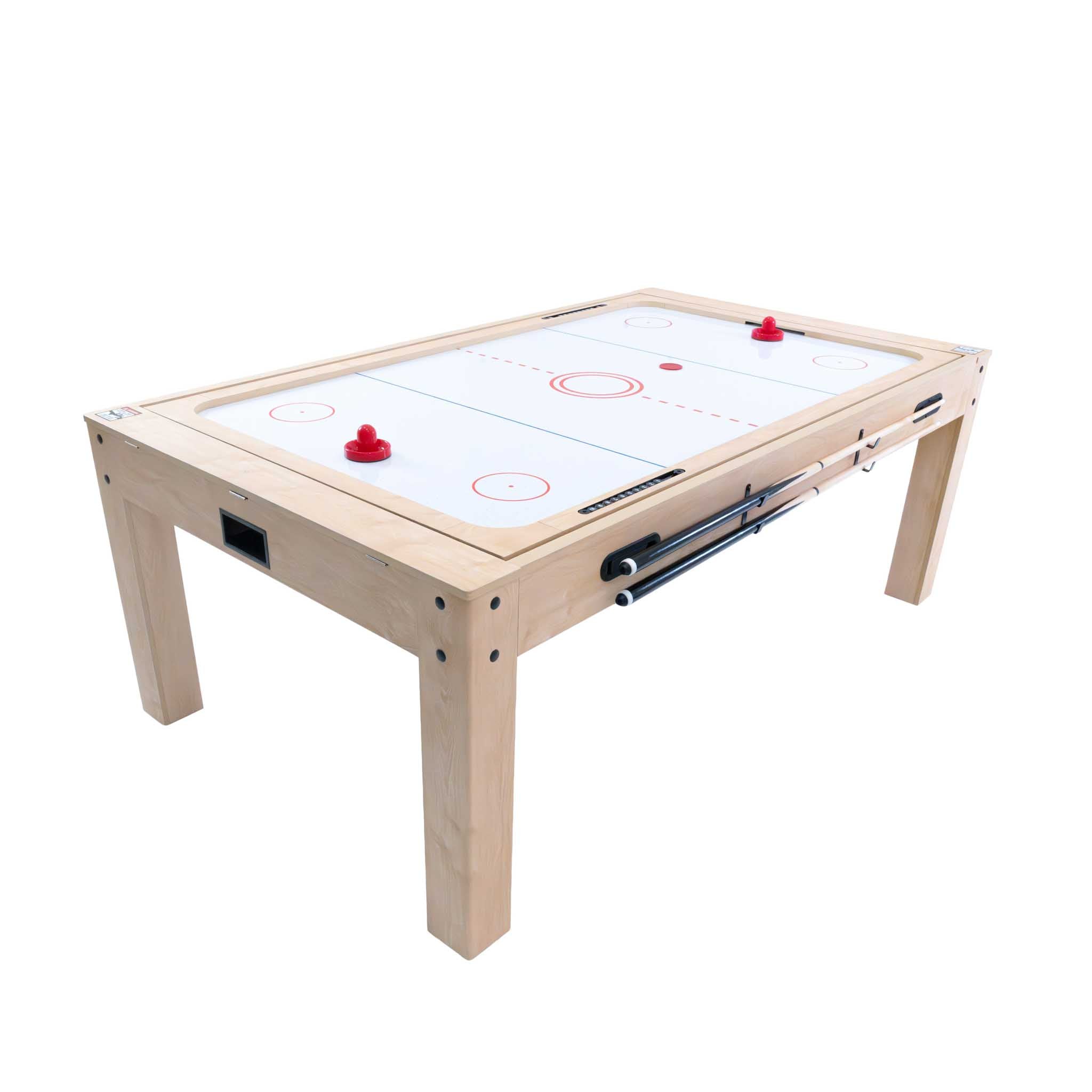 Q-Rax Tavolo Multigioco 7-in-1 213cm Legno Beige Biliardo