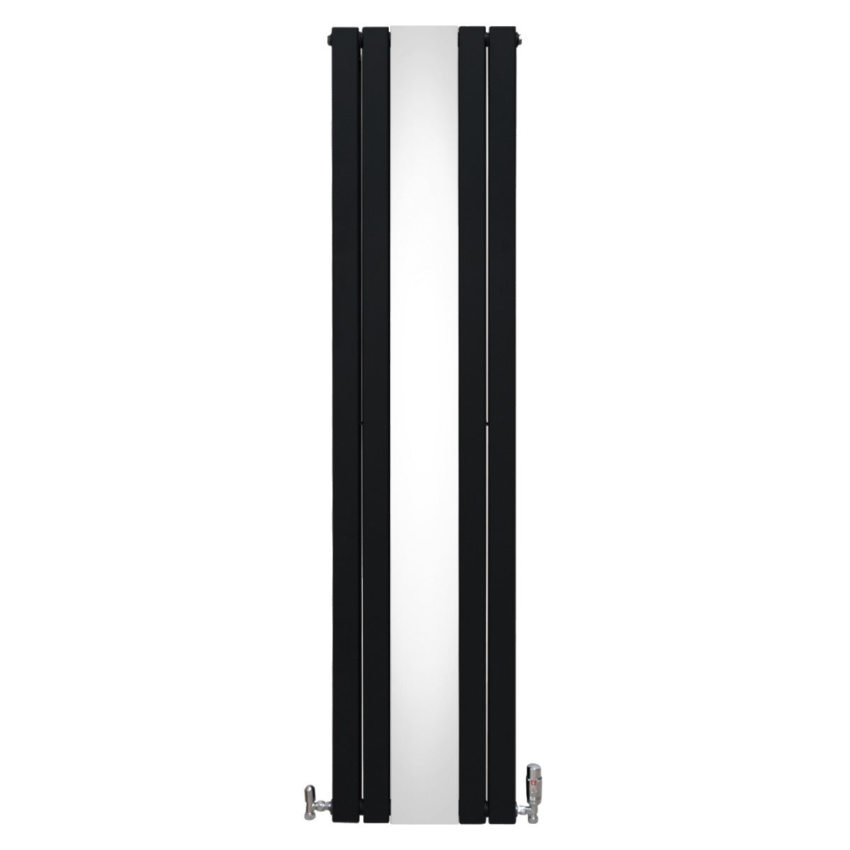 Q-Rax Radiatore a Specchio 1800x425 Nero con Valvole