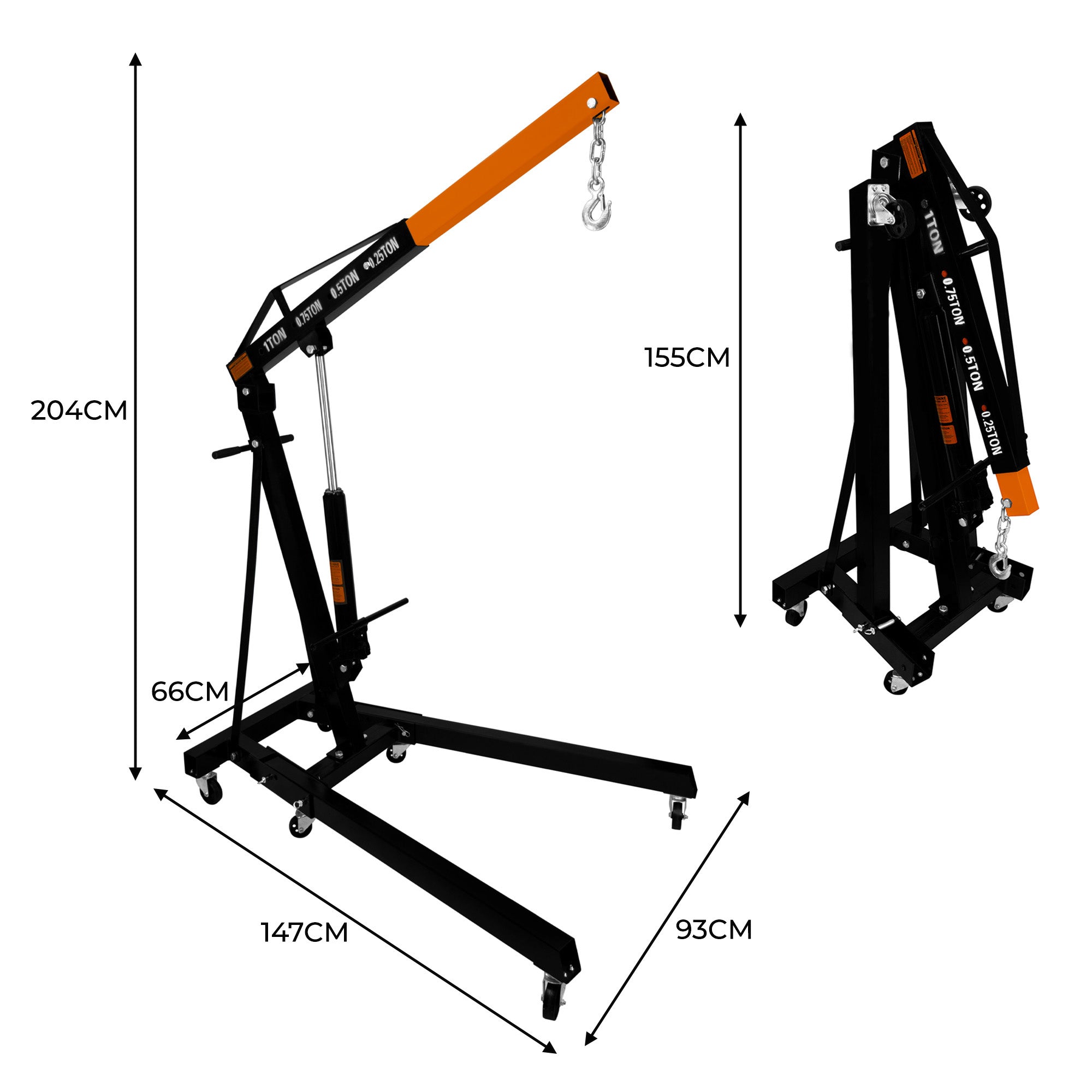 Q-Rax Commercio Gru Motore 1 T con Bilanciatore Carico