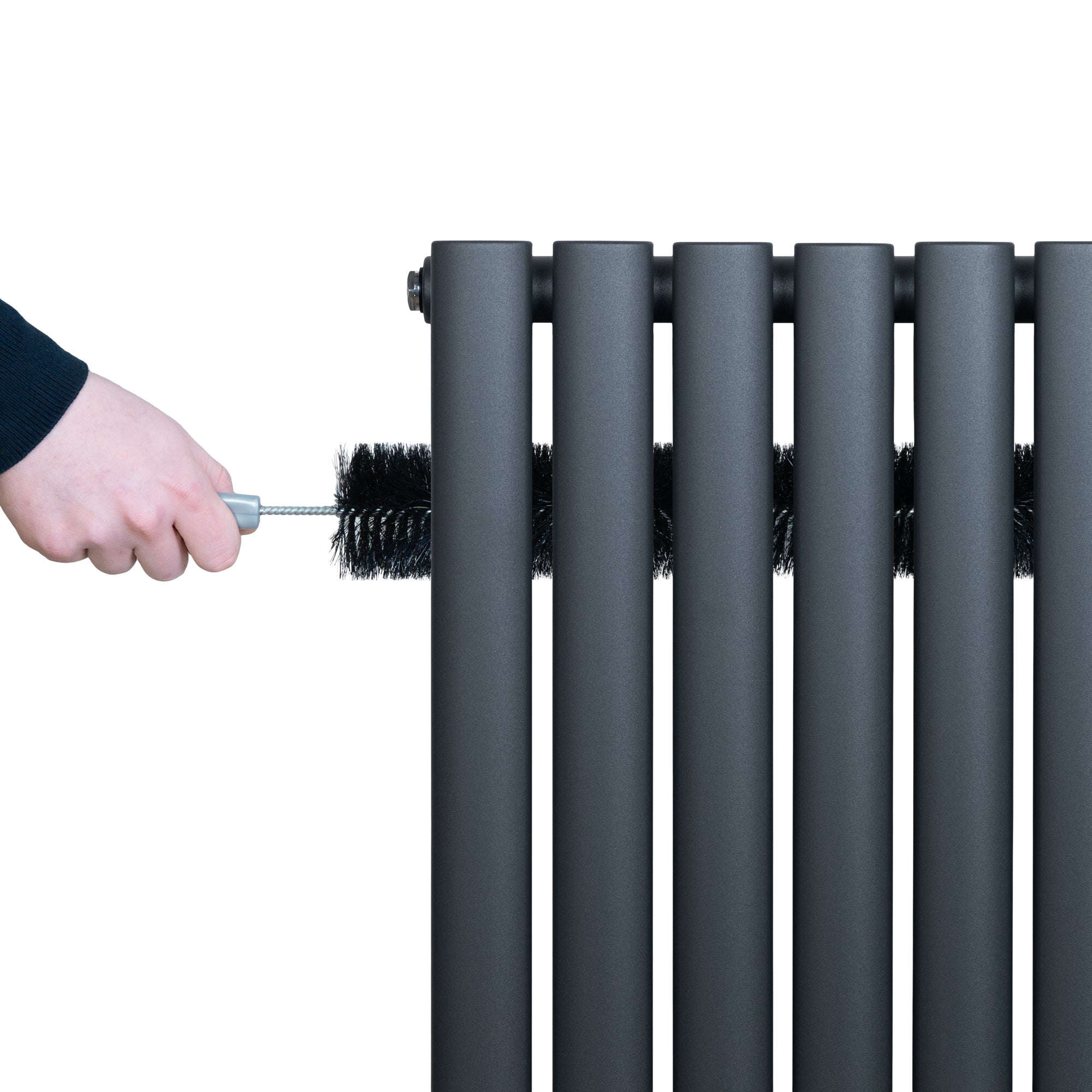 Q-Rax Radiatore Verticale 1800x600 Antracite Valvole