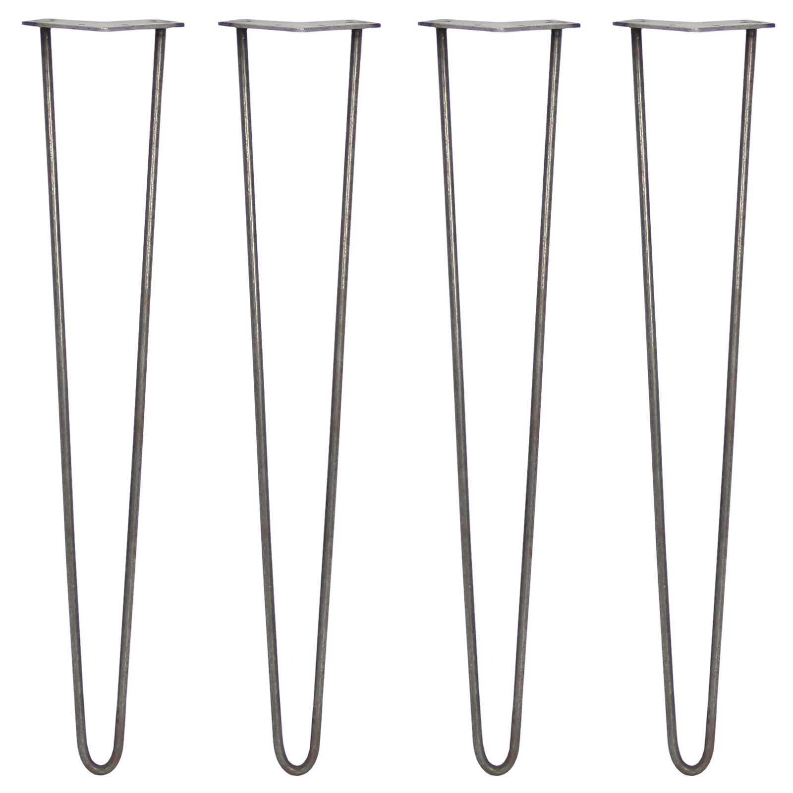 Q-Rax Gambe Per Tavoli Forcina 71cm 10mm Acciaio Naturale 4pz