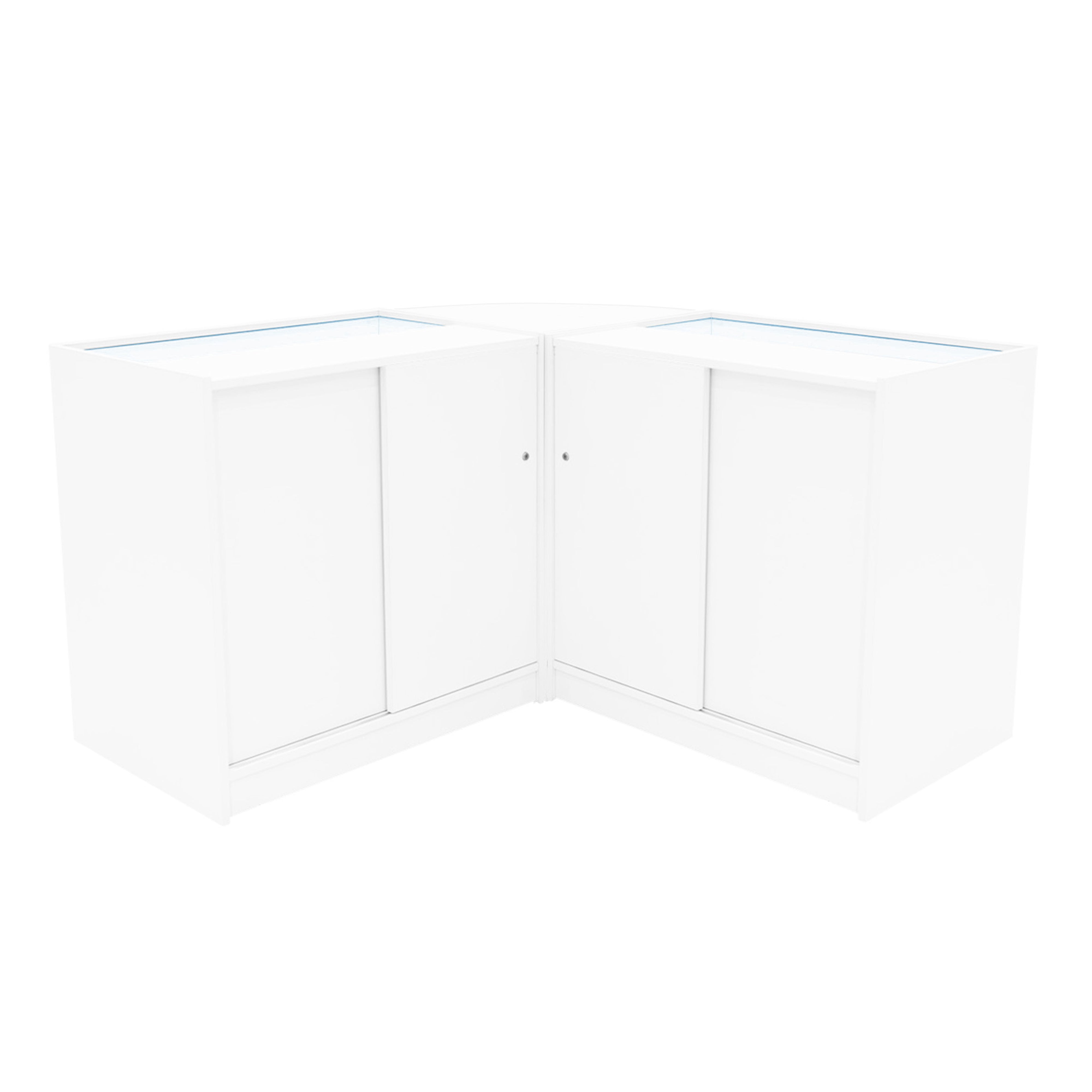 Q-Rax Banconi da Negozio Set Hera LED K900+C900+CM60 Bianco