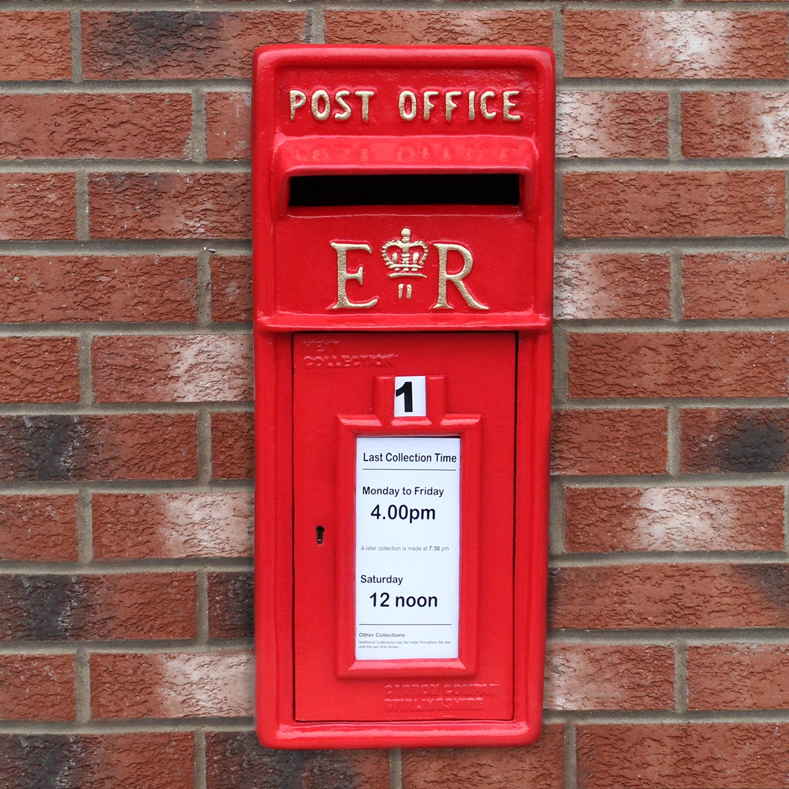 Q-Rax Cassetta Postale Britannica Rossa buca lettere ghisa