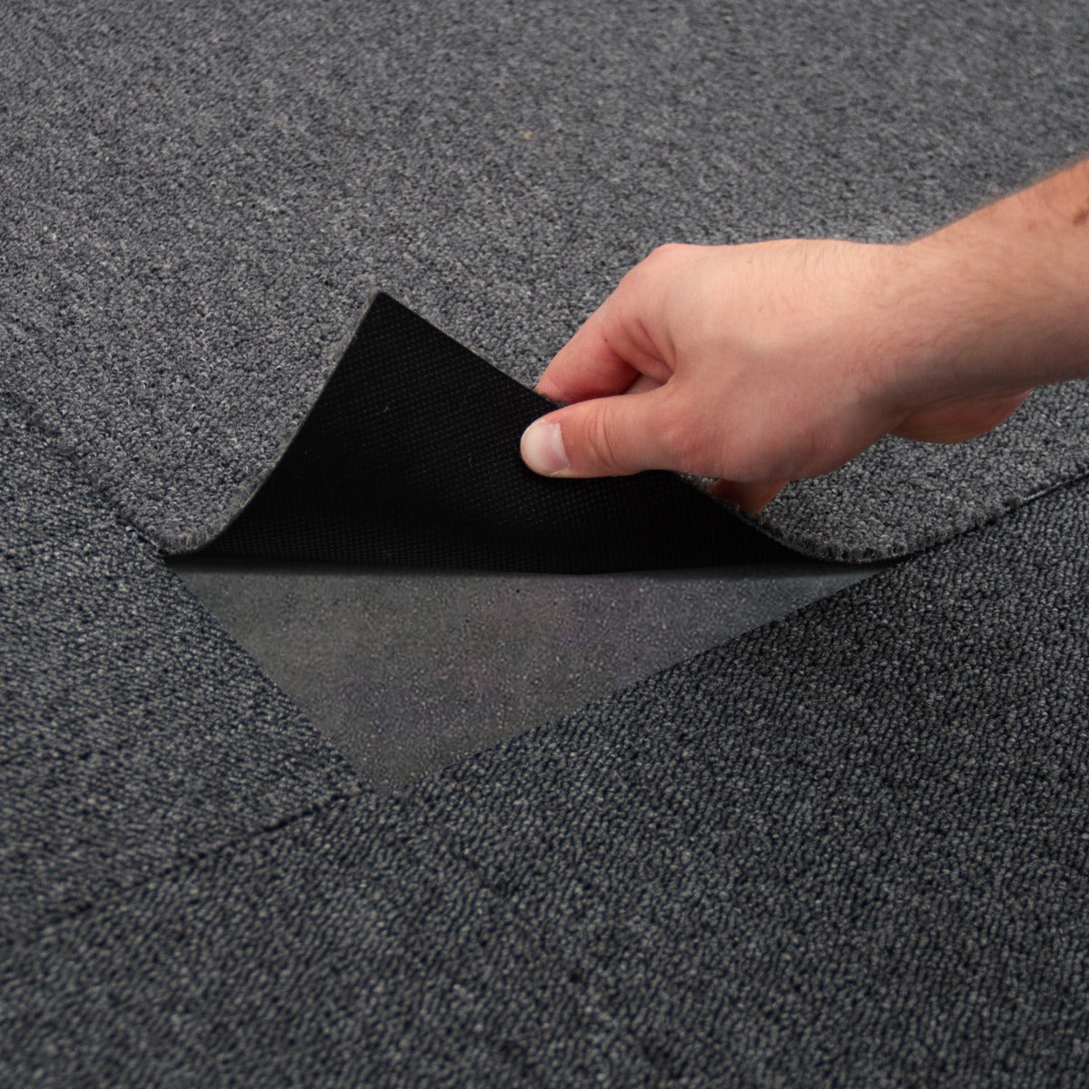 Q-Rax Accessori Casa 40 mattonelle moquette 10mq nero-blu 50x50cm
