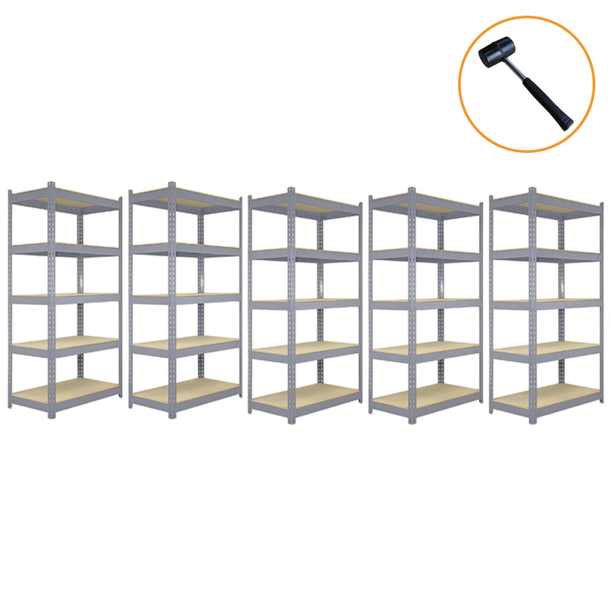 Q-Rax Scaffali Q-Rax 90x50 scaffale grigio 180cm portata 200kg
