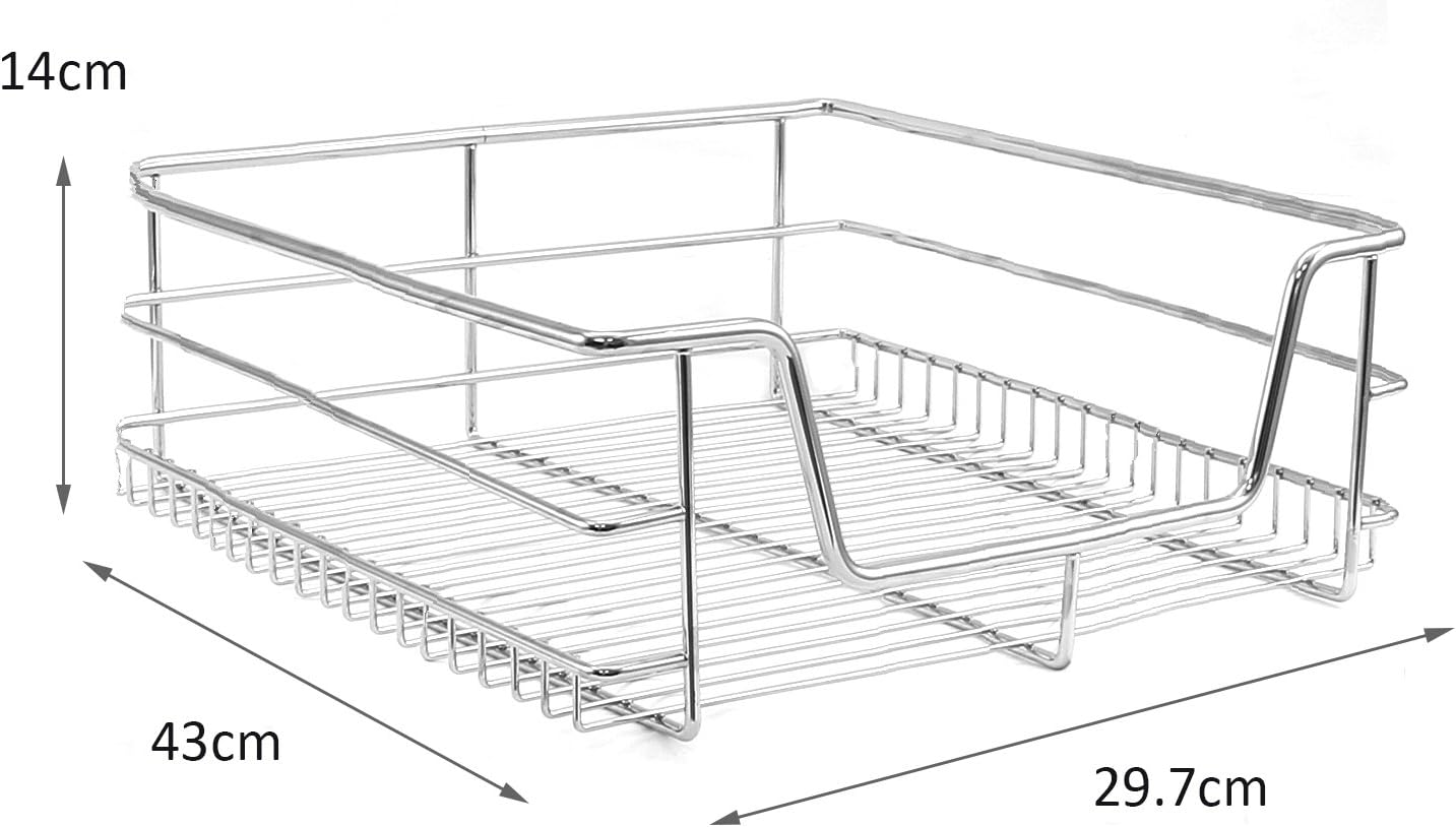 Q-Rax 3 cestelli cucina estraibili acciaio mobile 40cm