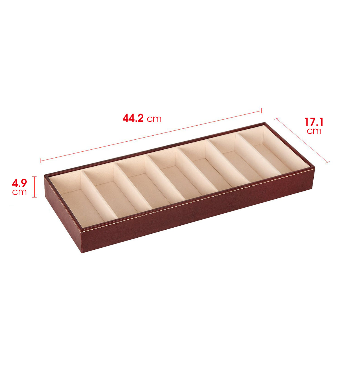 Jackcube Design portaocchiali 7 scomparti pelle marrone
