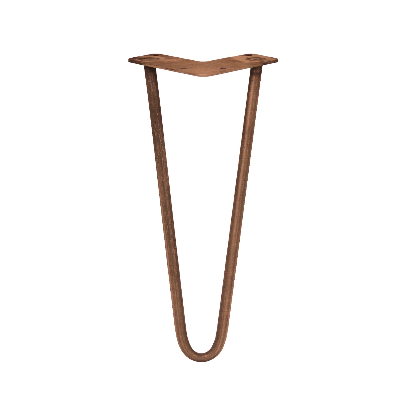Q-Rax Gambe Tavolo a Forcina 30,5cm Rame Antico 4 Pezzi