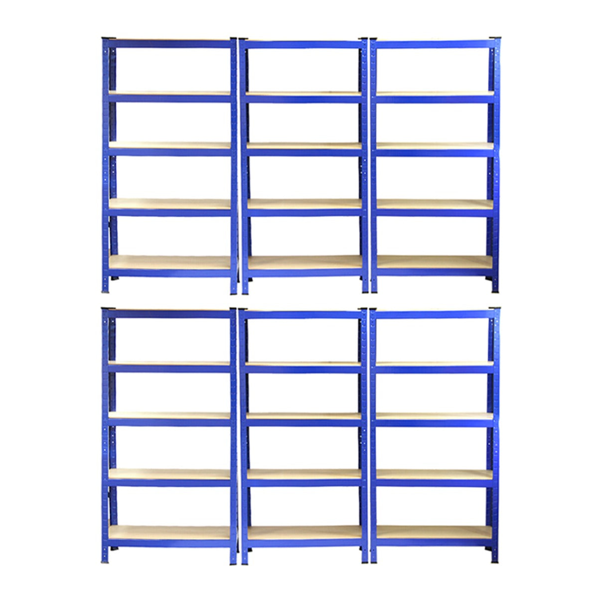 Q-Rax T-Rax 6 Scaffali Acciaio Blu 75cm 5 Ripiani