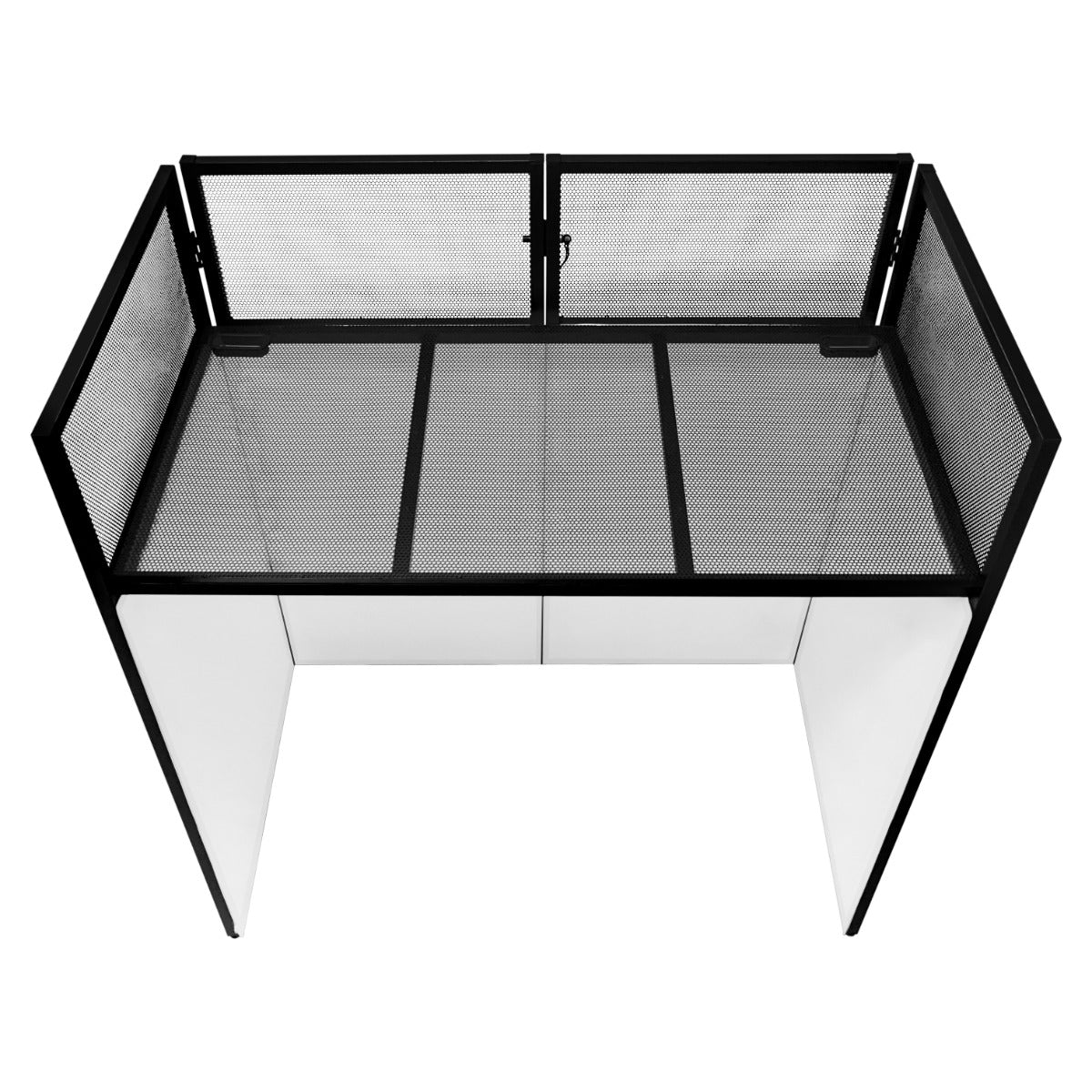 Q-Rax Supporto DJ Pieghevole 35 kg con Pannelli Nero e Bianco