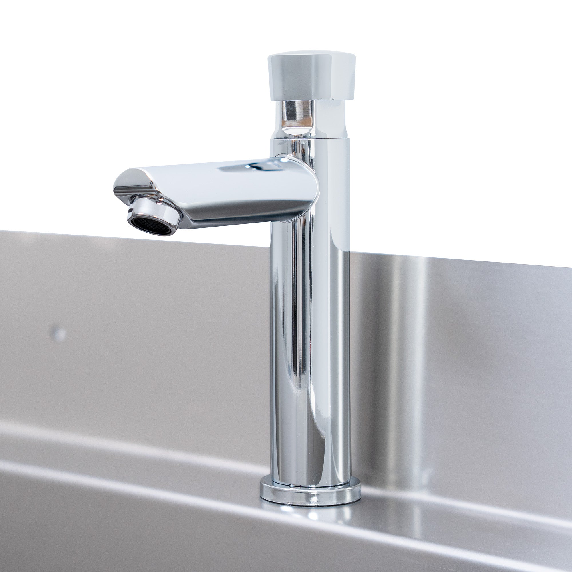 Q-Rax Lavabo Acciaio Inox 120 cm da Parete con Miscelatore