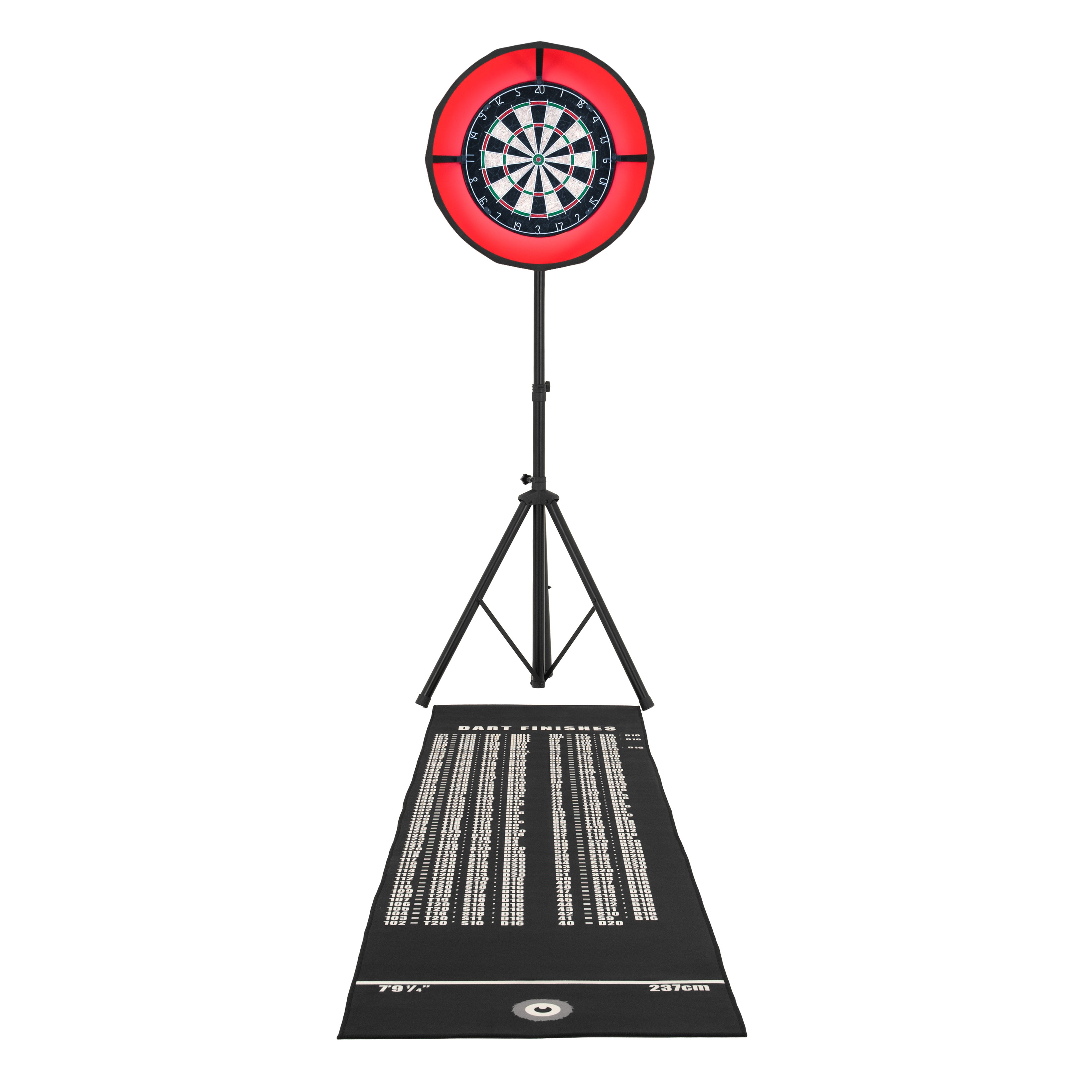 Q-Rax Tavolo Giochi 7-in-1 213cm Rovere con Freccette e LED