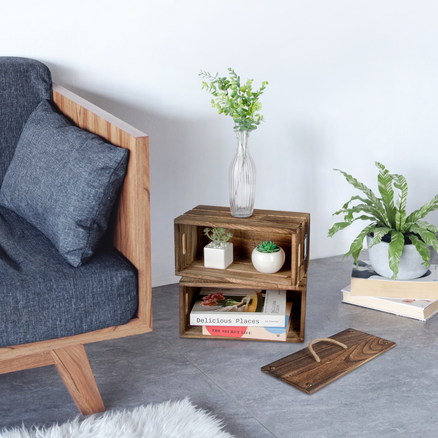 Jackcube Design Entryway Organizer Posta Legno Rustico