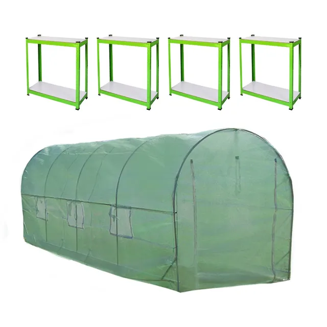Q-Rax Serra Tunnel 6x3m 25mm con Scaffali