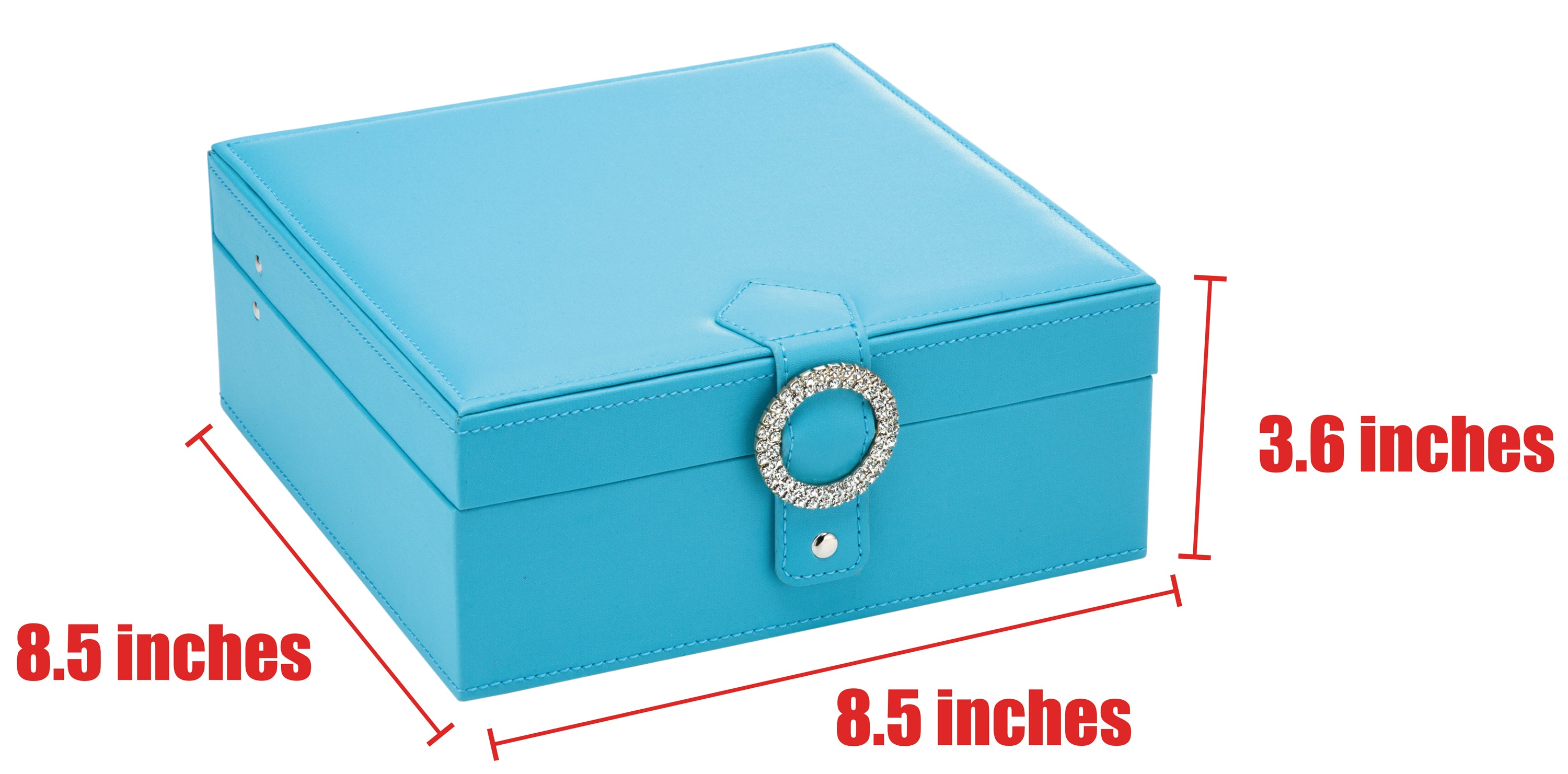 Jackcube Design Makeup scatola orecchini blu 50 posti specchio