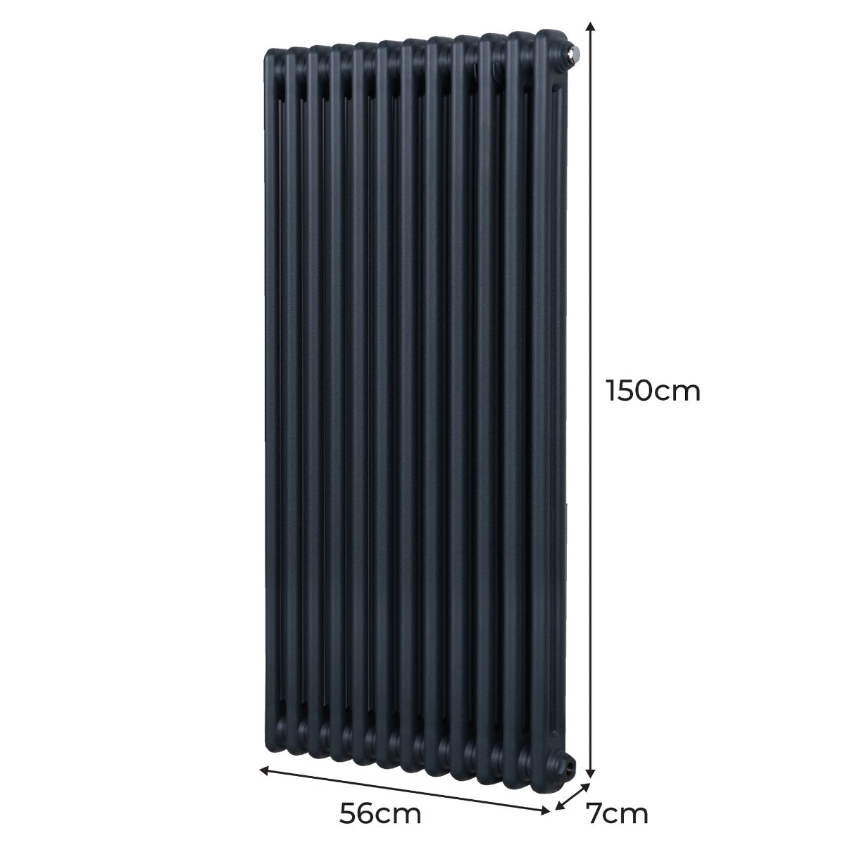 Q-Rax Radiatore Tradizionale 2 Colonne 1500x562 Grigio Antracite