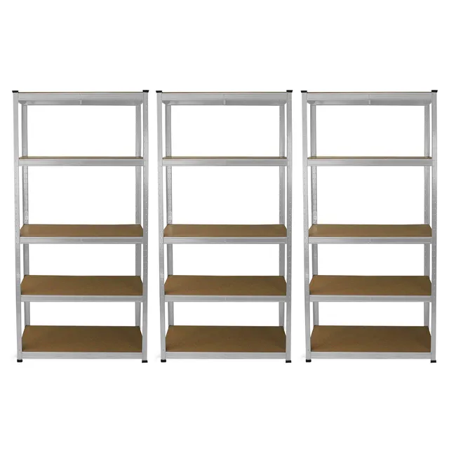 Q-Rax E-Rax Set 3 Scaffali Metallici Grigio 200 kg