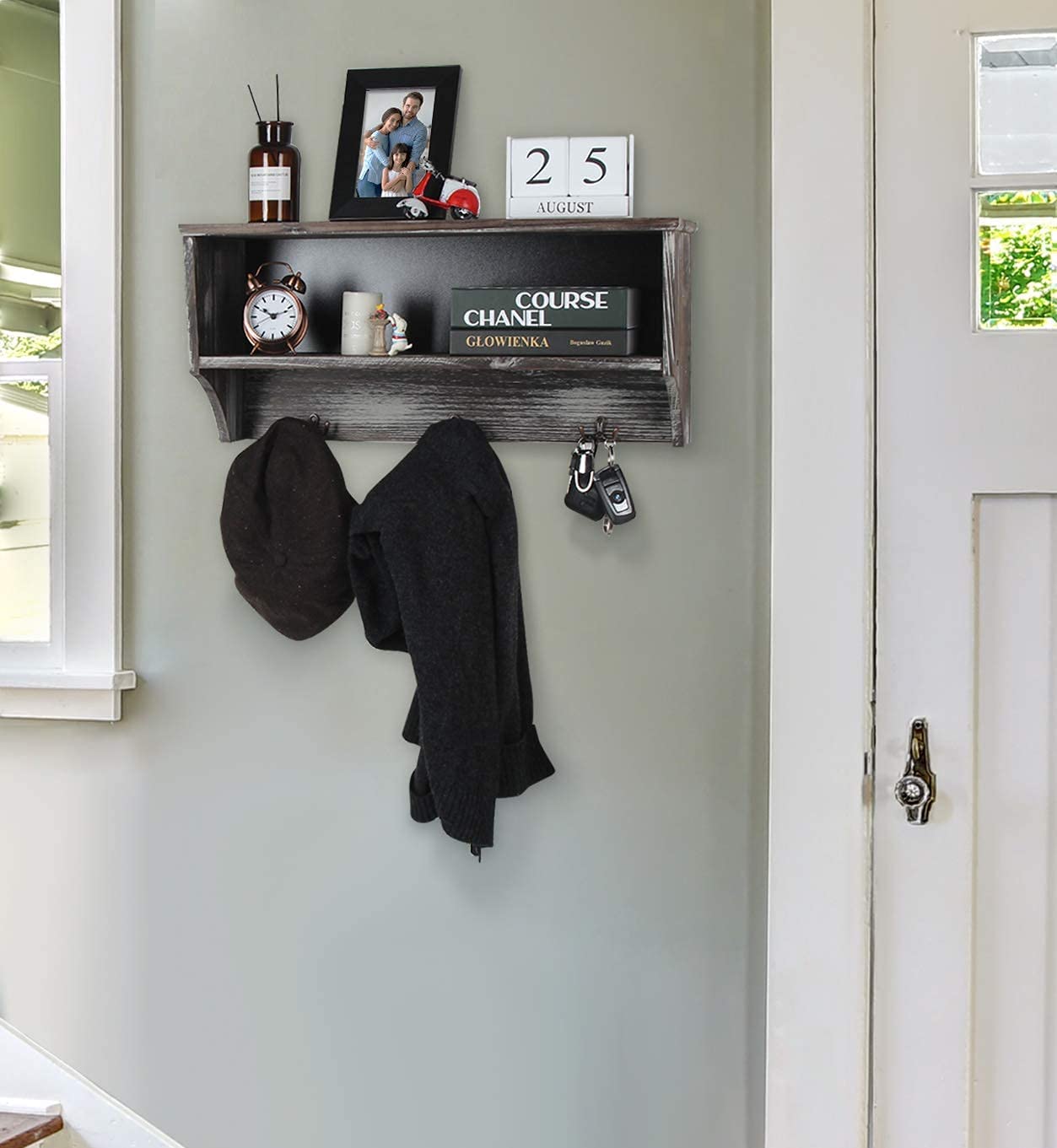 Jackcube Design Entryway Mensola Appendiabiti 3 Ganci Doppi