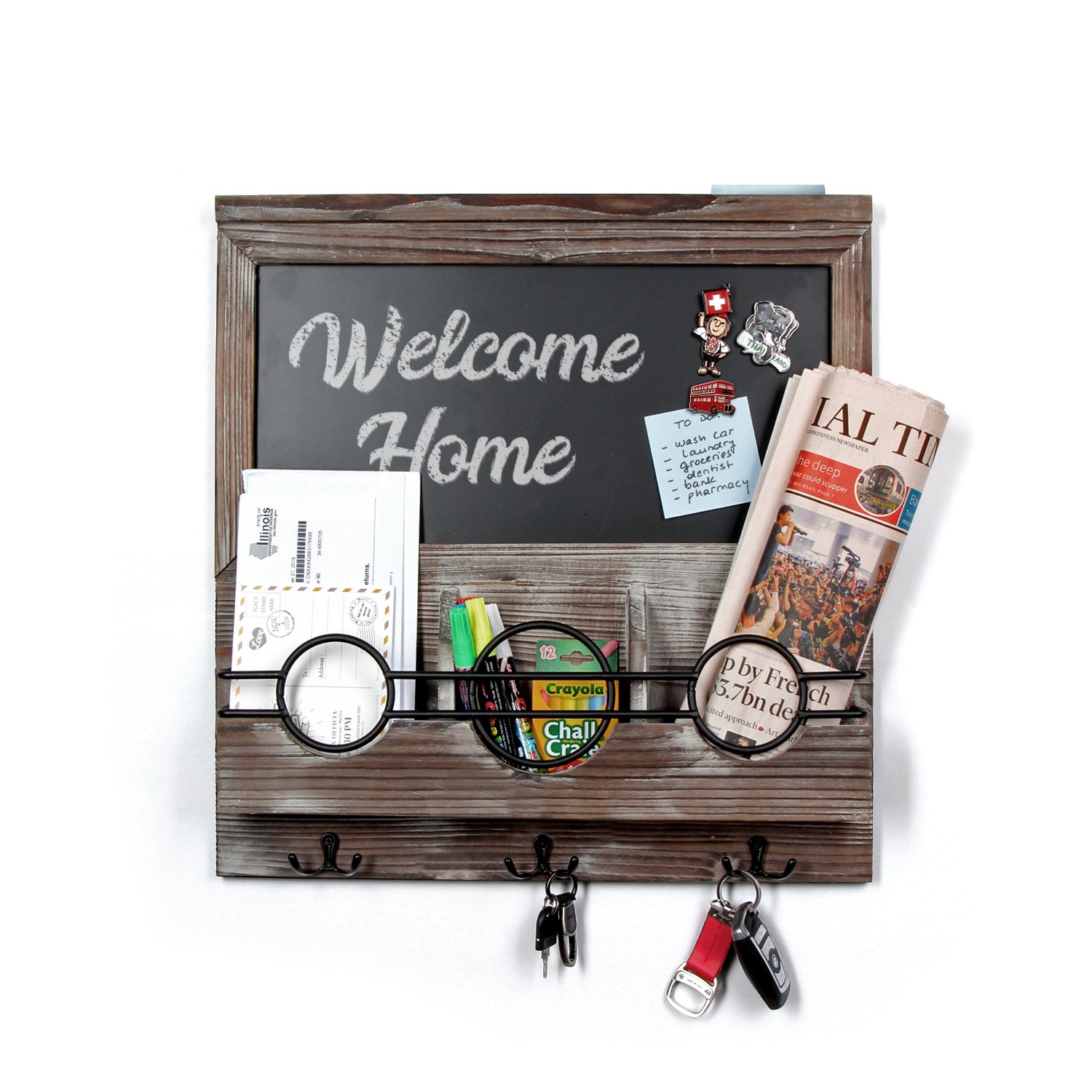 Jackcube Design Entryway portaposta a muro con lavagna e ganci