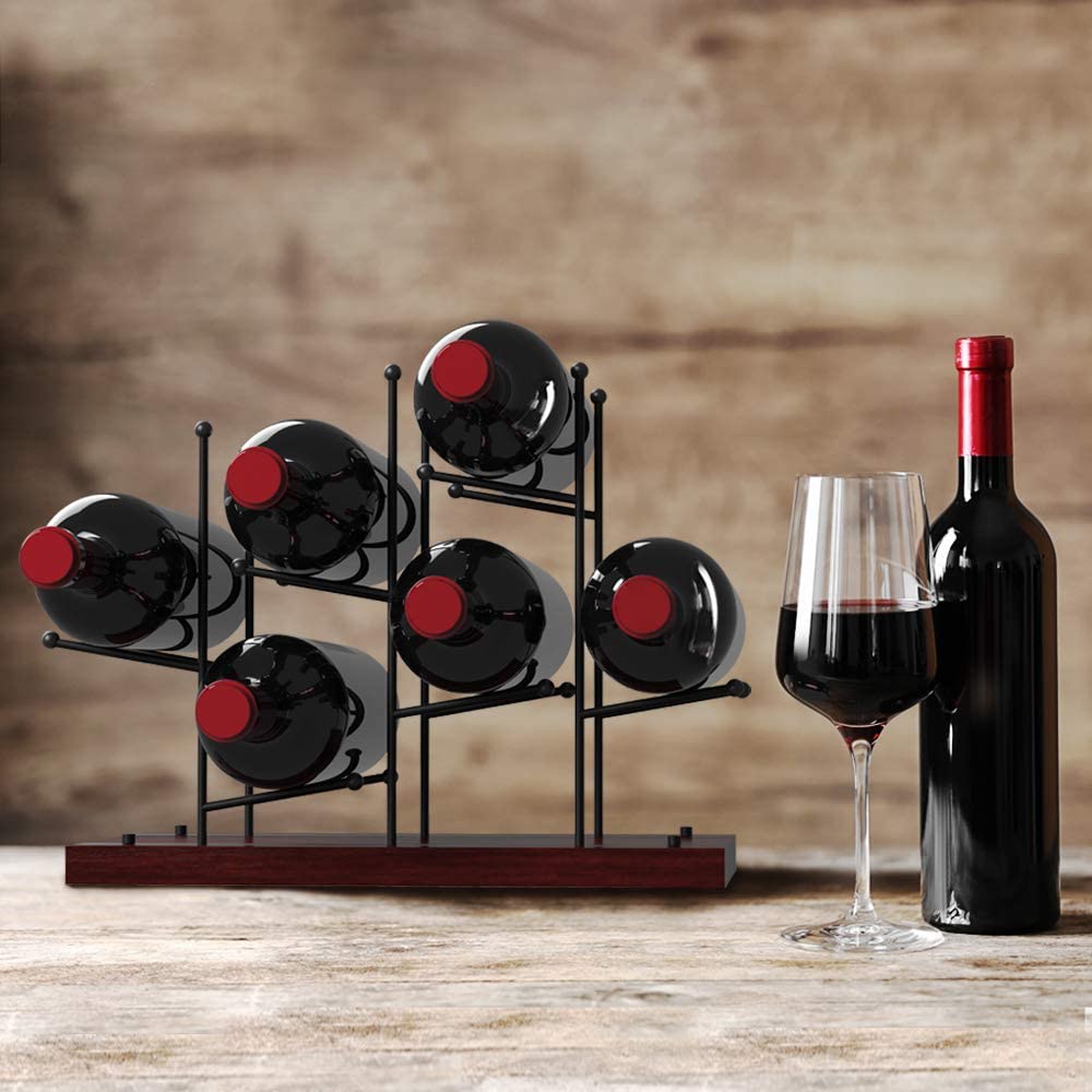 Jackcube Design Kitchen Portavino Metallo 6 Bottiglie