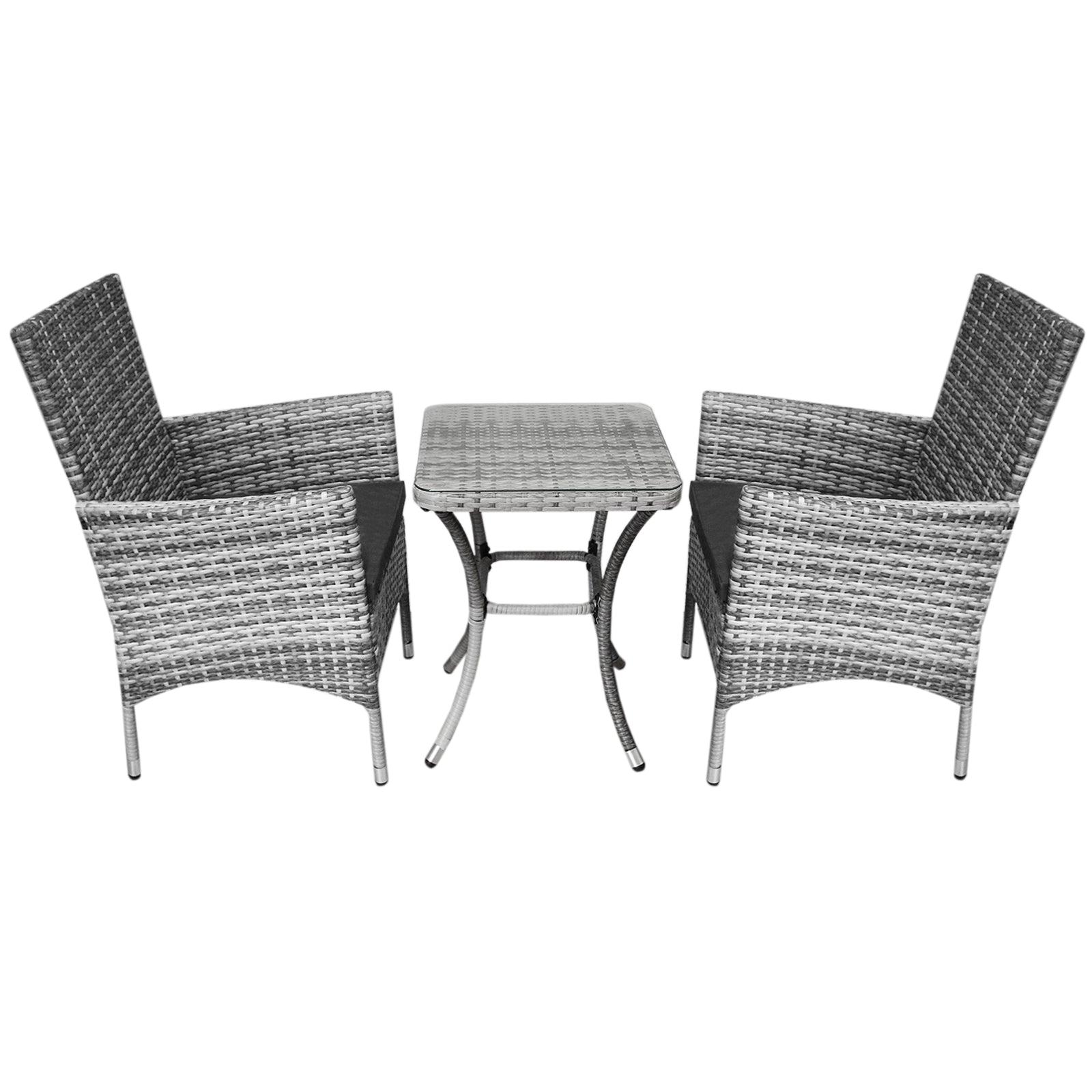 Q-Rax Jardí Set Bistro Giardino Polyrattan 2 Poltrone Tavolino