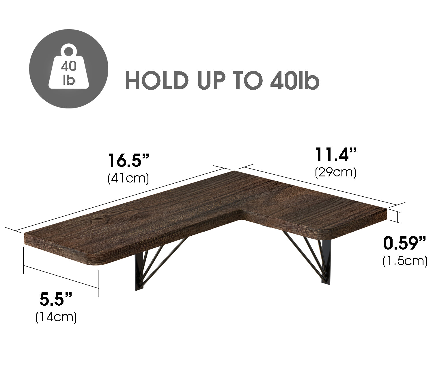 Jackcube Design Living Room set 2 mensole angolari legno massello