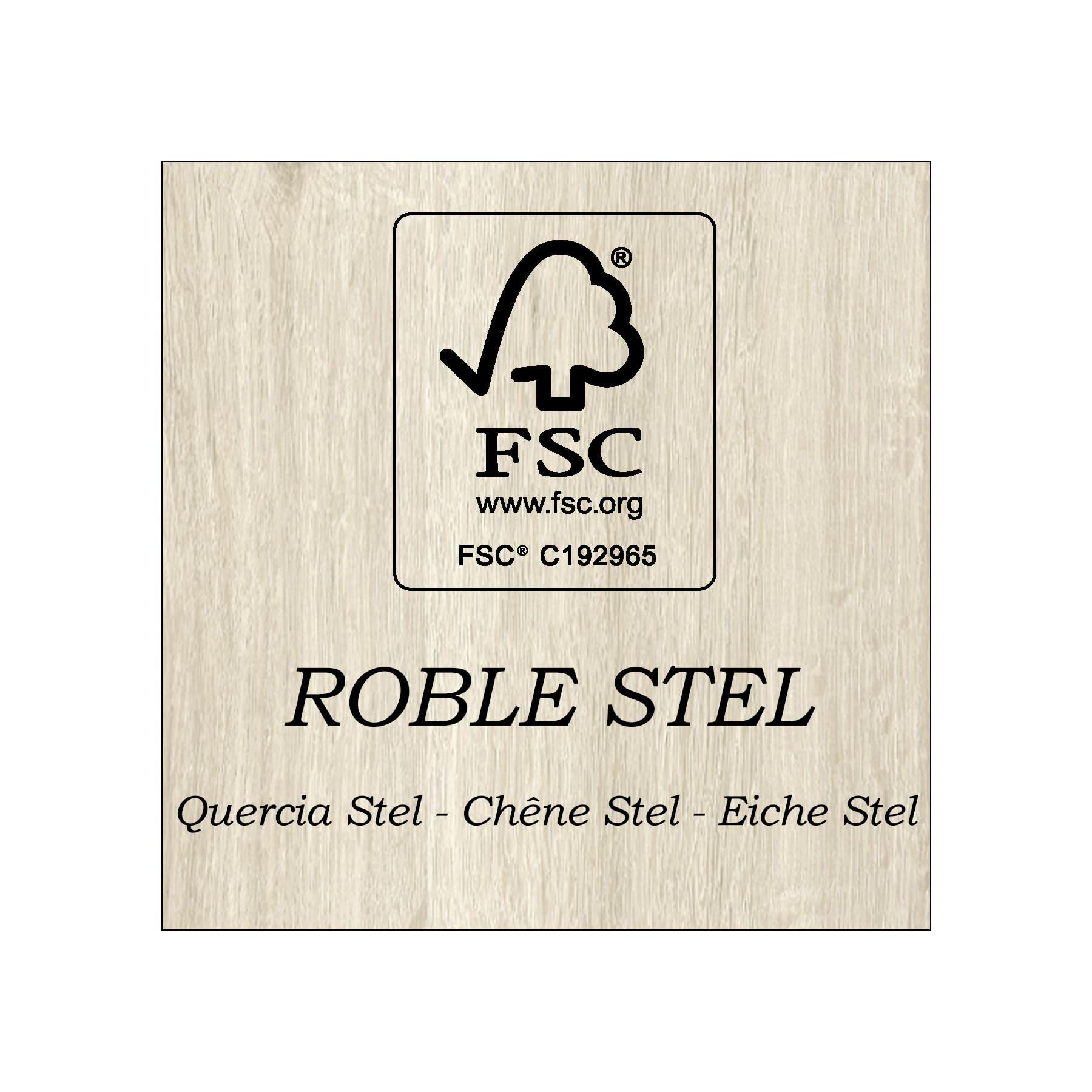 Henor Set 3 mensole legno 35x17 cm quercia Stel