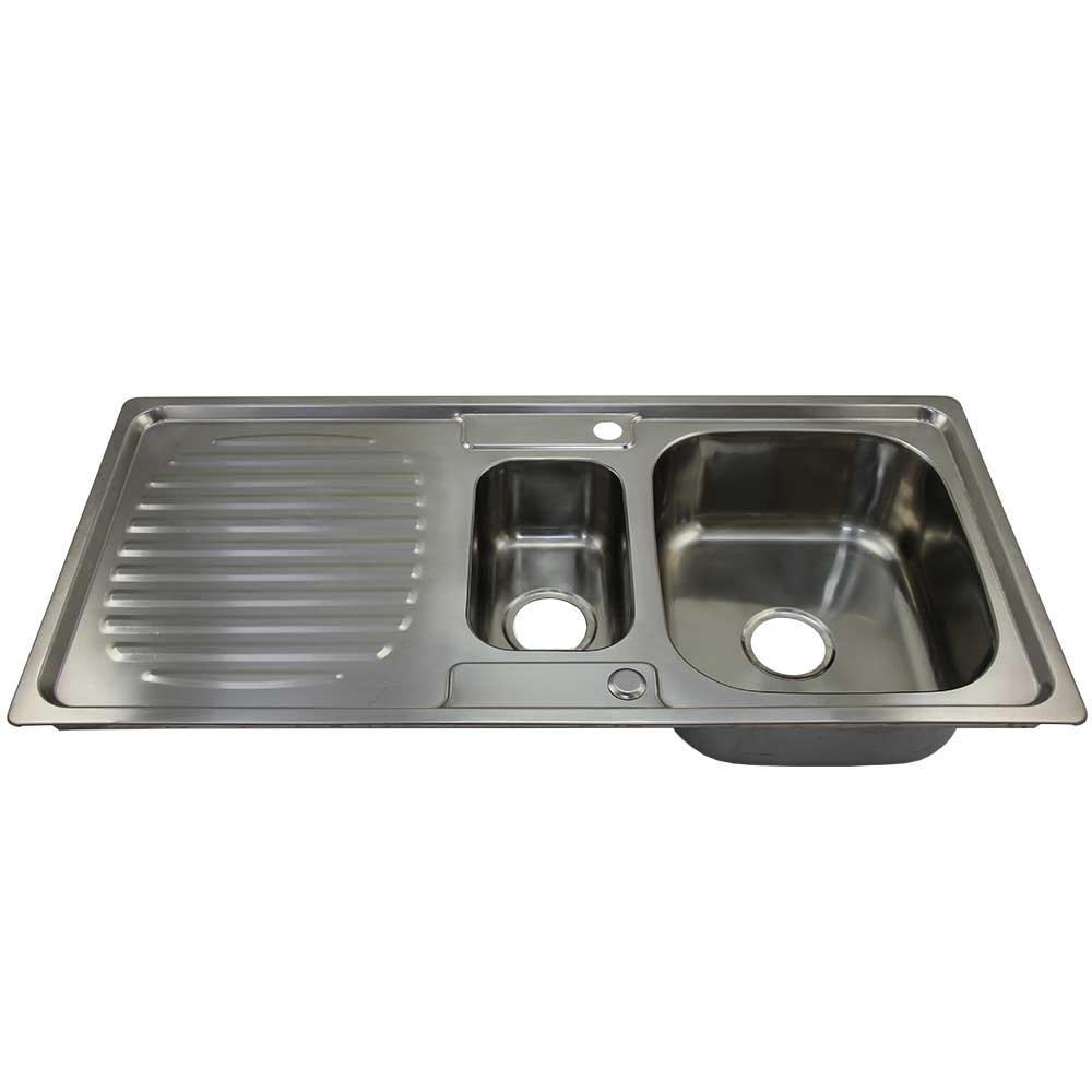 Q-Rax Lavello Cucina Acciaio Inox 1050x500 reversibile