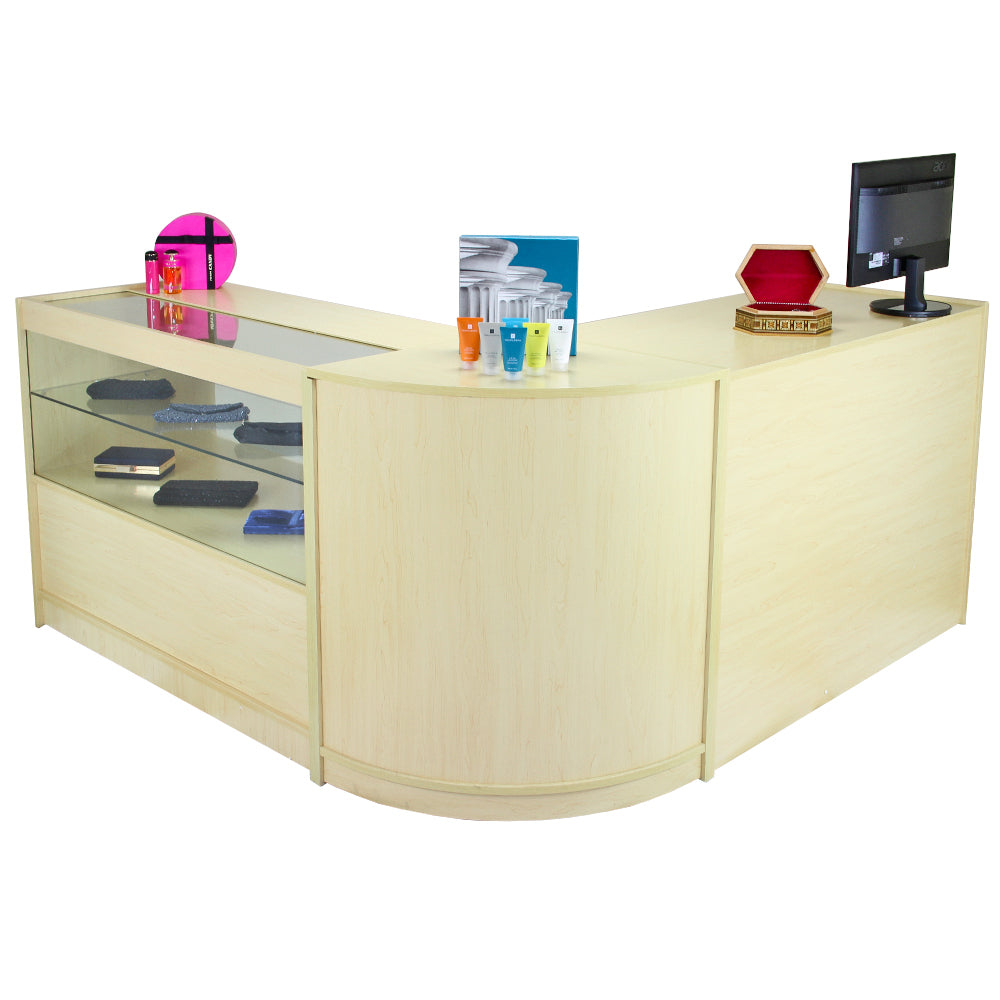 Q-Rax Draco Set 3 Banconi Negozio Acero Laminato Vetrina