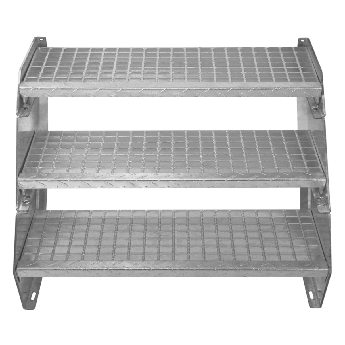 Q-Rax Scala Zincata 2 Gradini Regolabile 900mm Acciaio