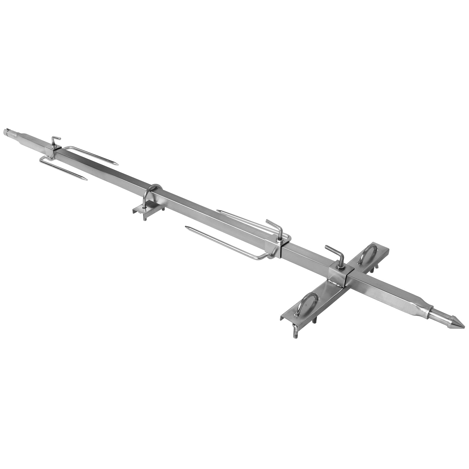Q-Rax Girarrosto Barbecue 90 kg Spiedo Regolabile Inox
