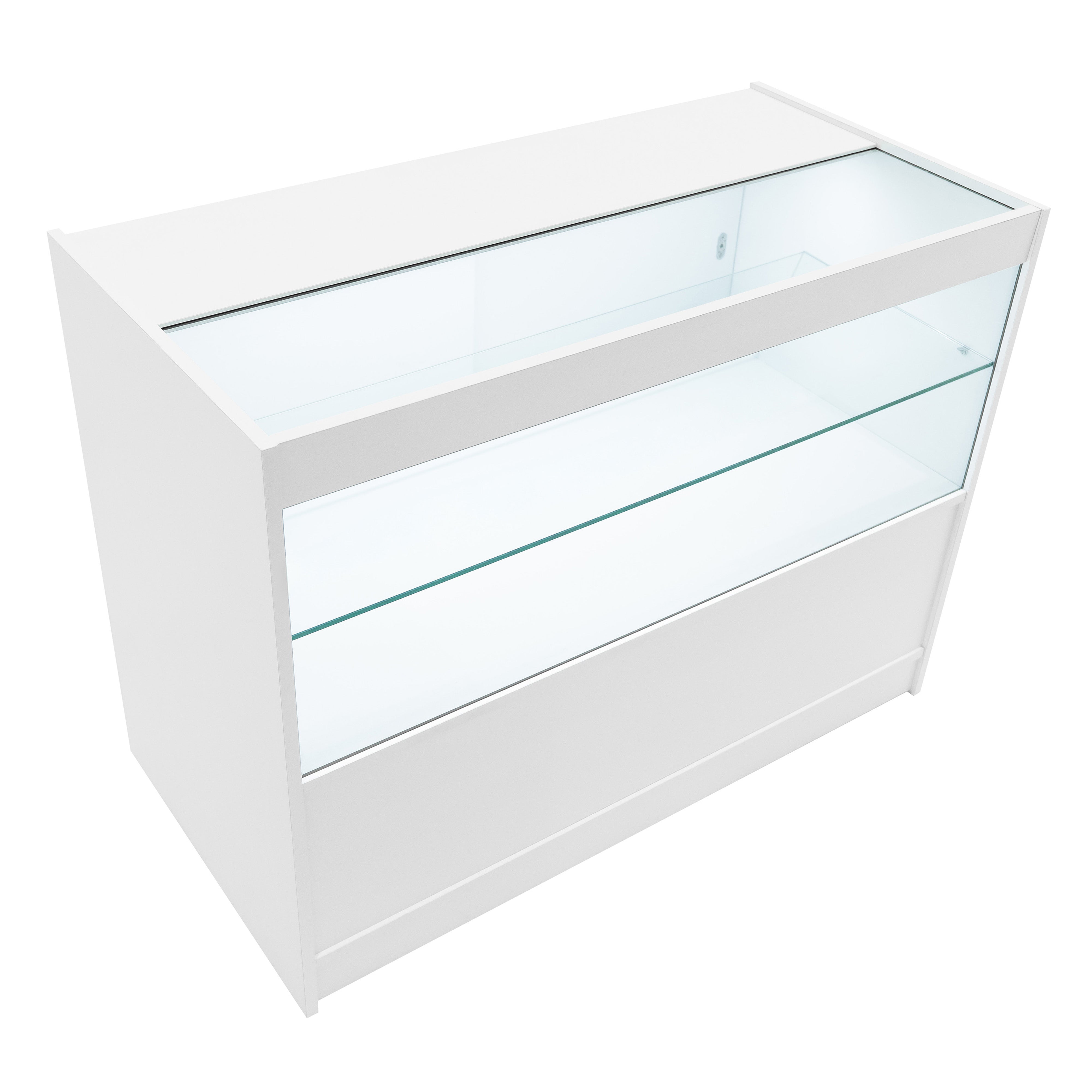 Q-Rax Hera LED K1200+C1200+CM60 Bancone Bianco con Vetro
